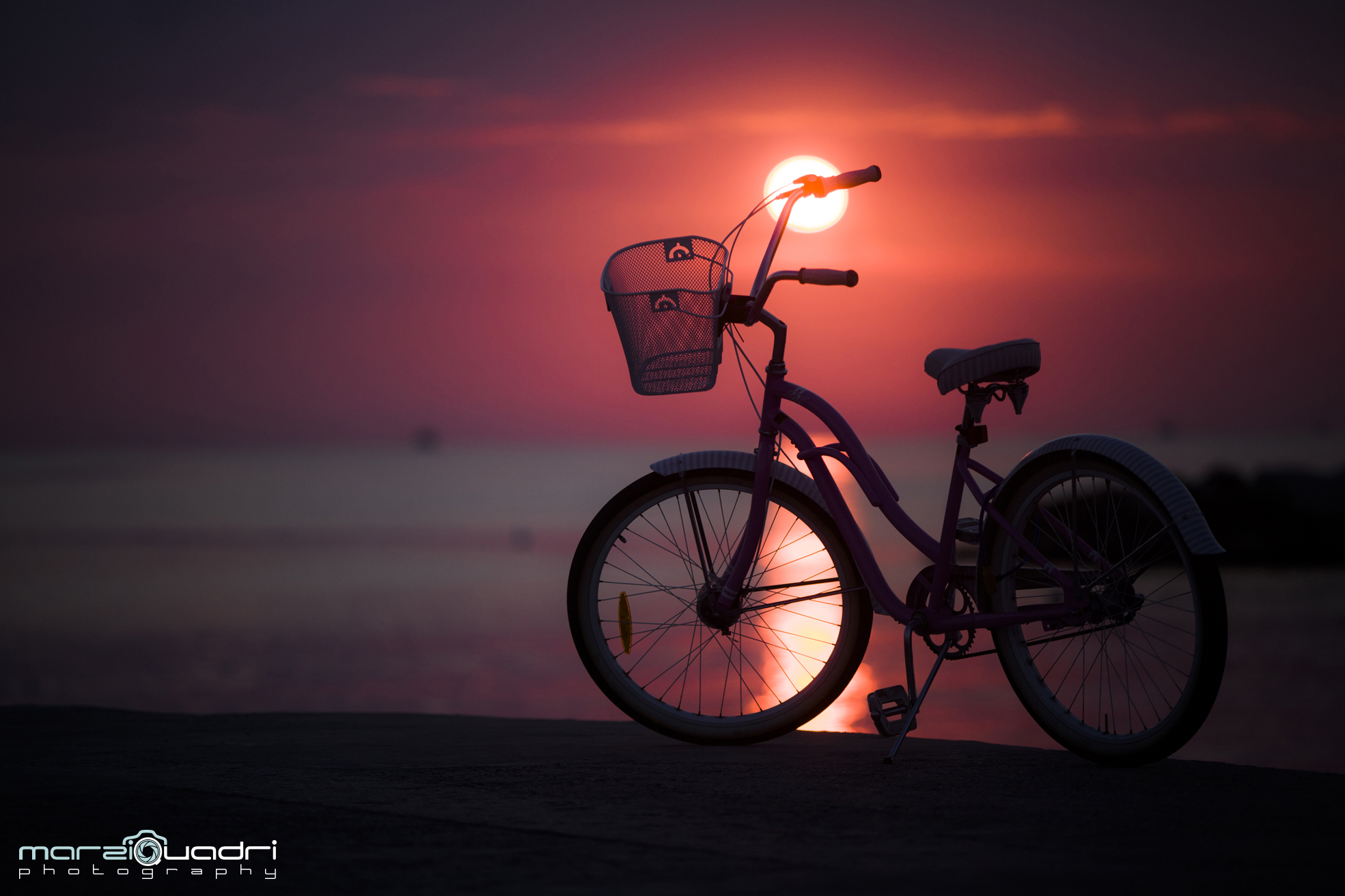 Bicicletta all'alba