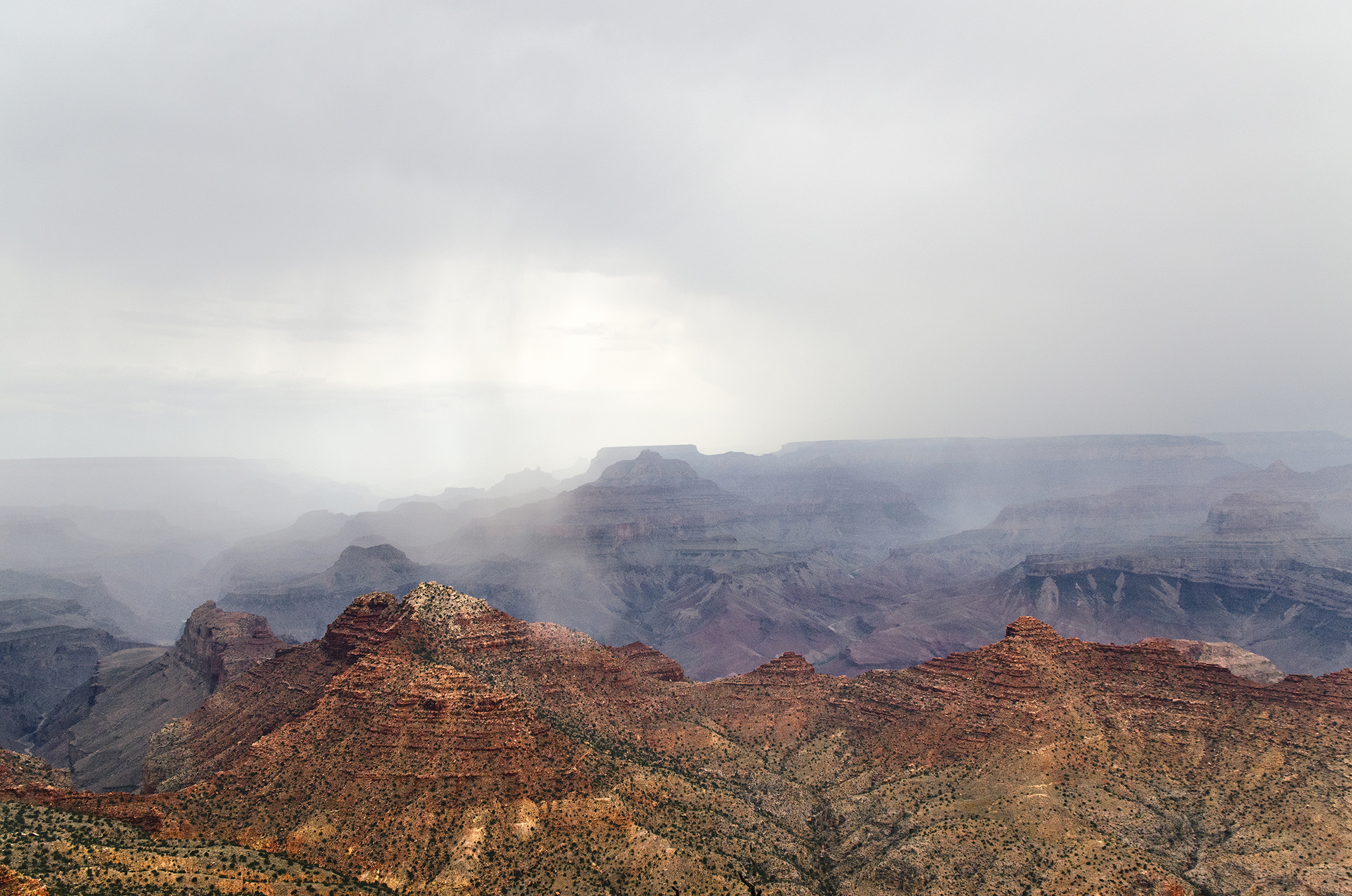 Giornata di pioggia sul Grand Canyon