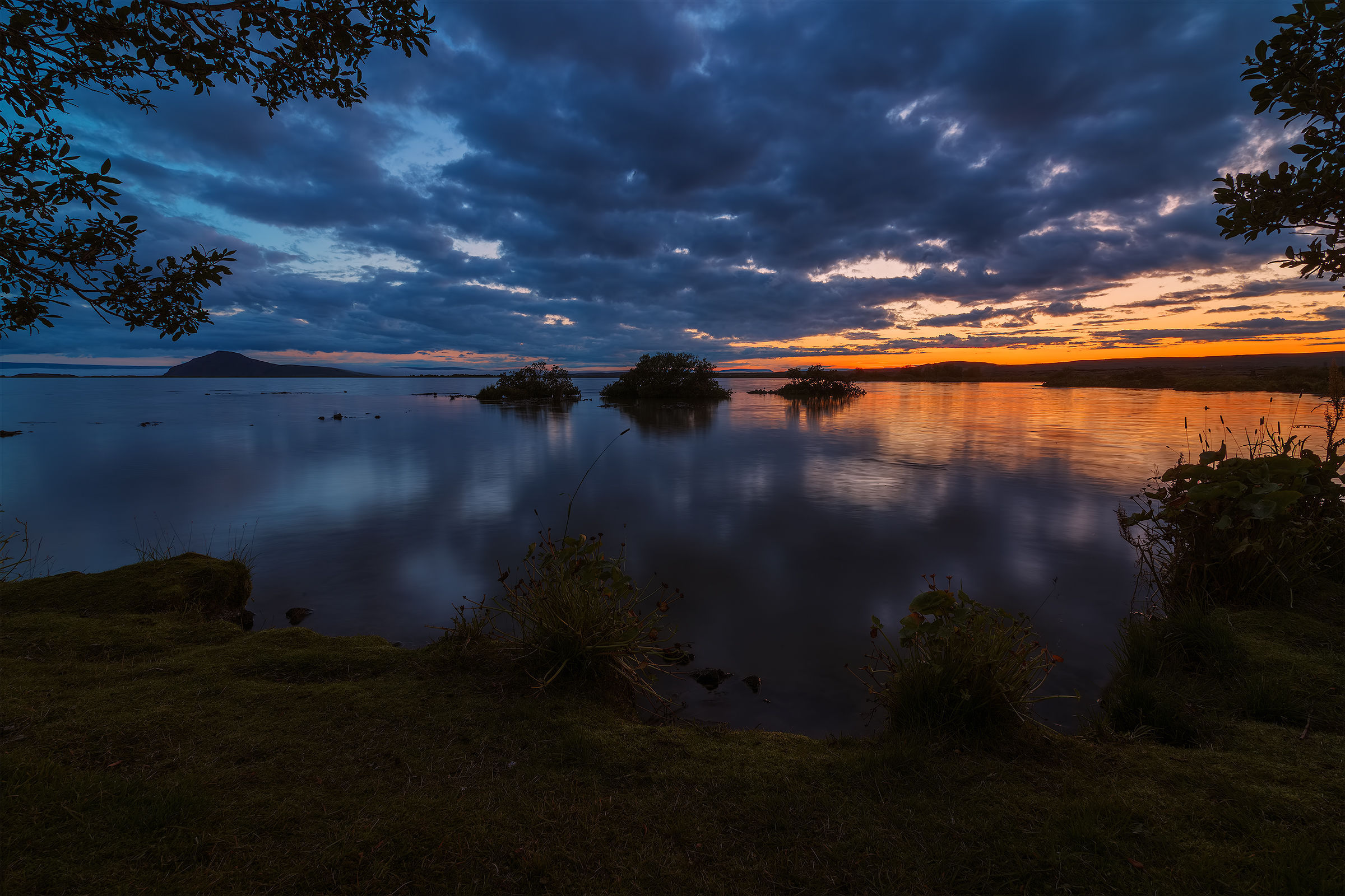 Sunset at Myvatn.
