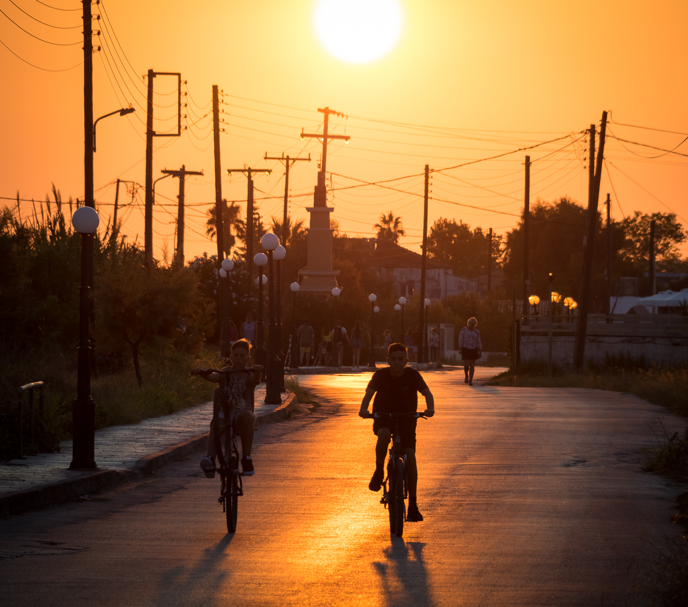 Bike at sunset