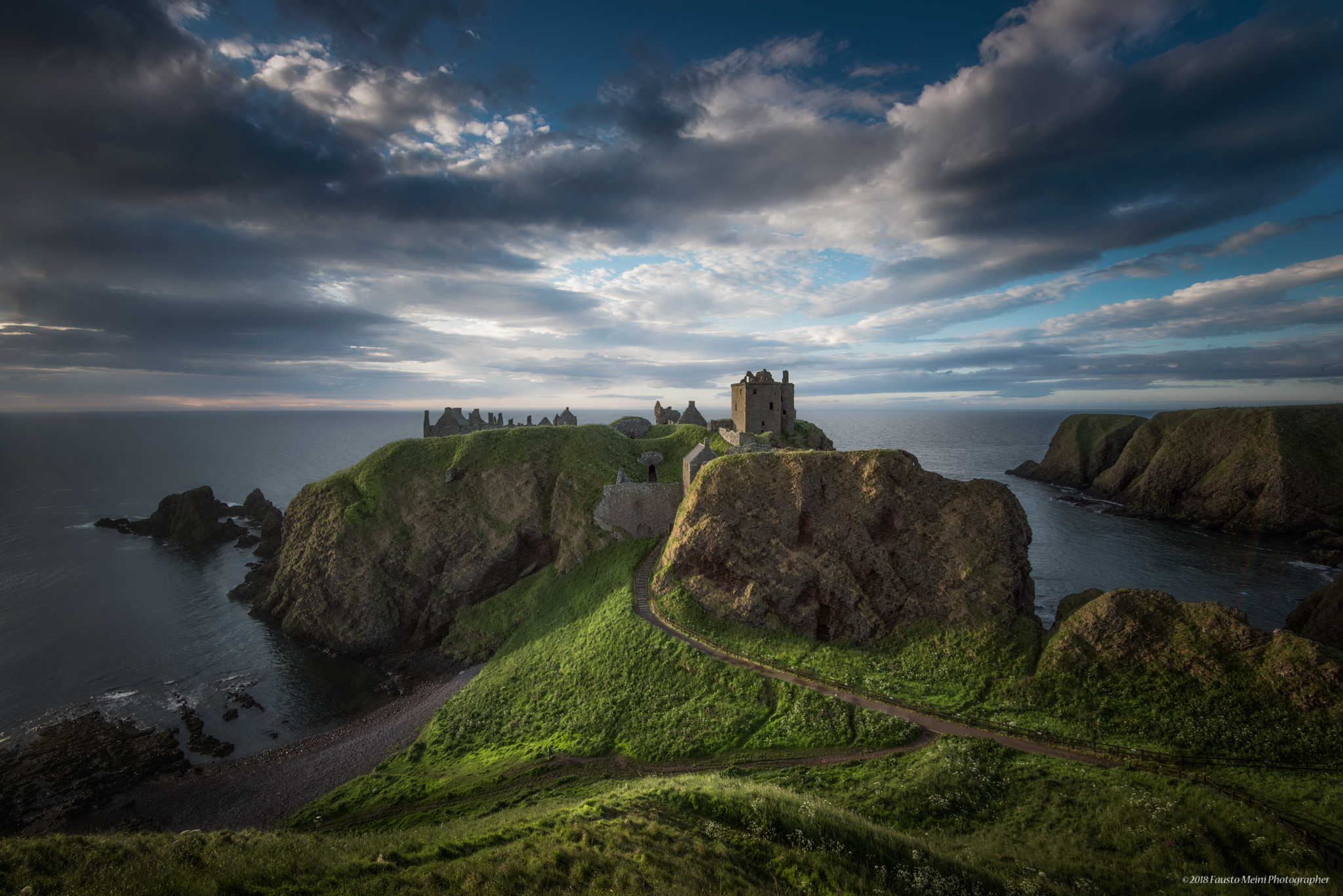 First lights on the castle