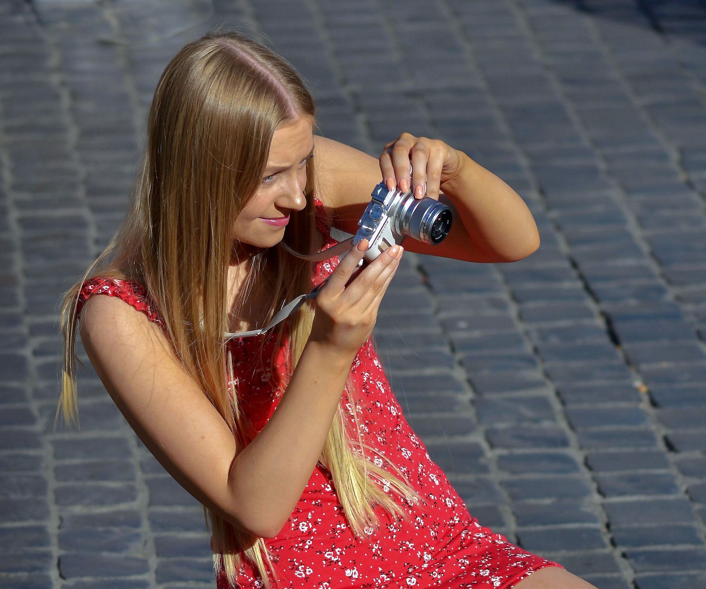 ...la bella biondina di P.zza di Spagna