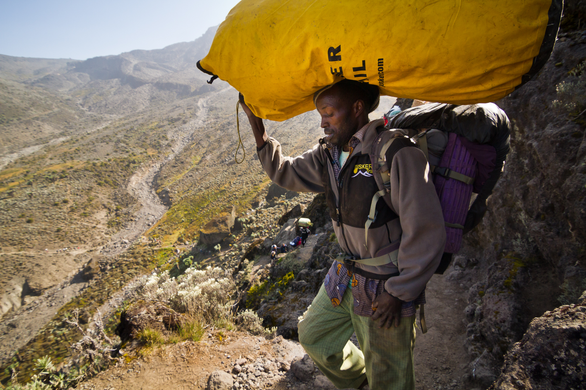 Porters Along the Barranco Wall