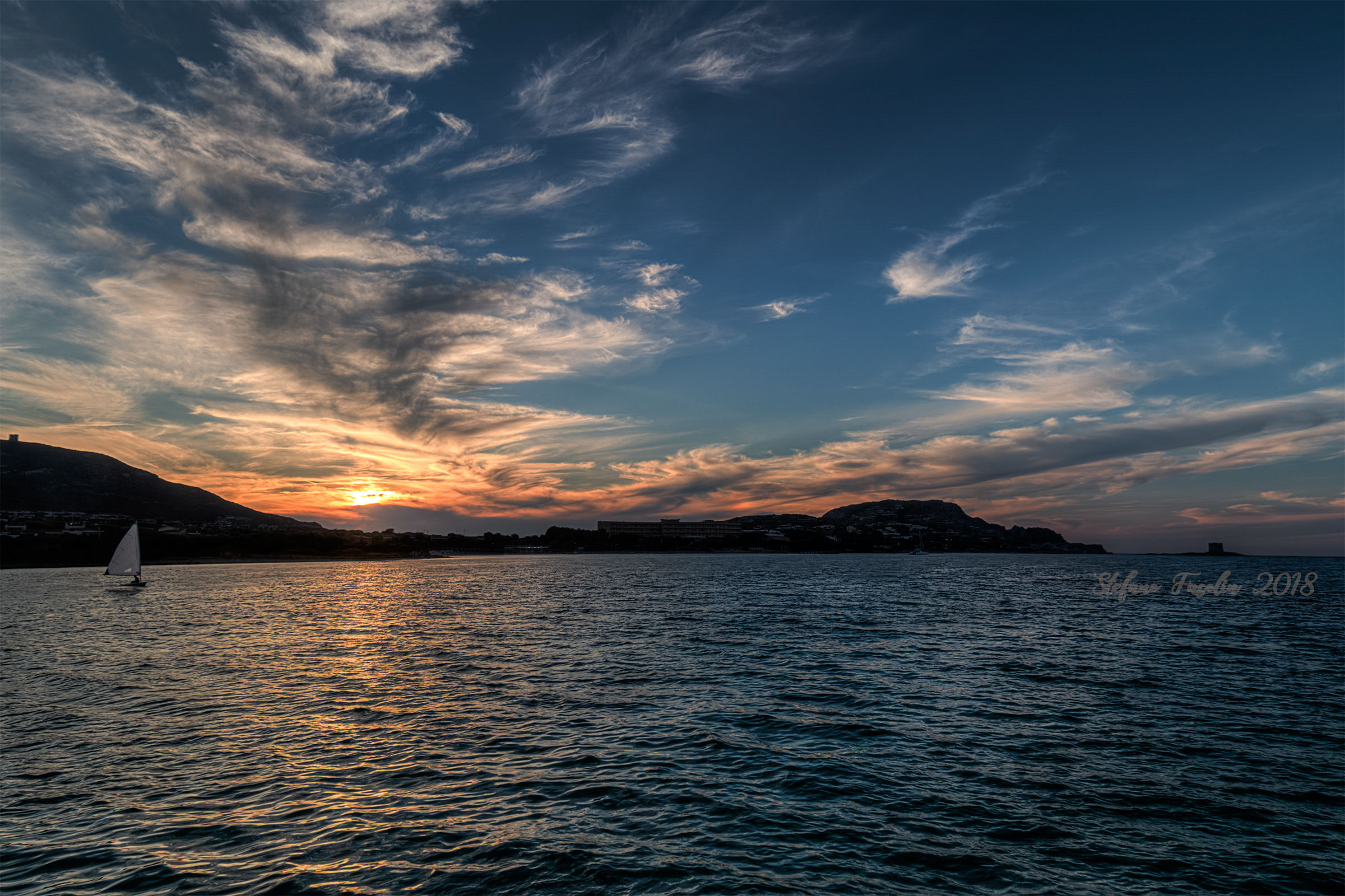 Another day turns to the end in Stintino