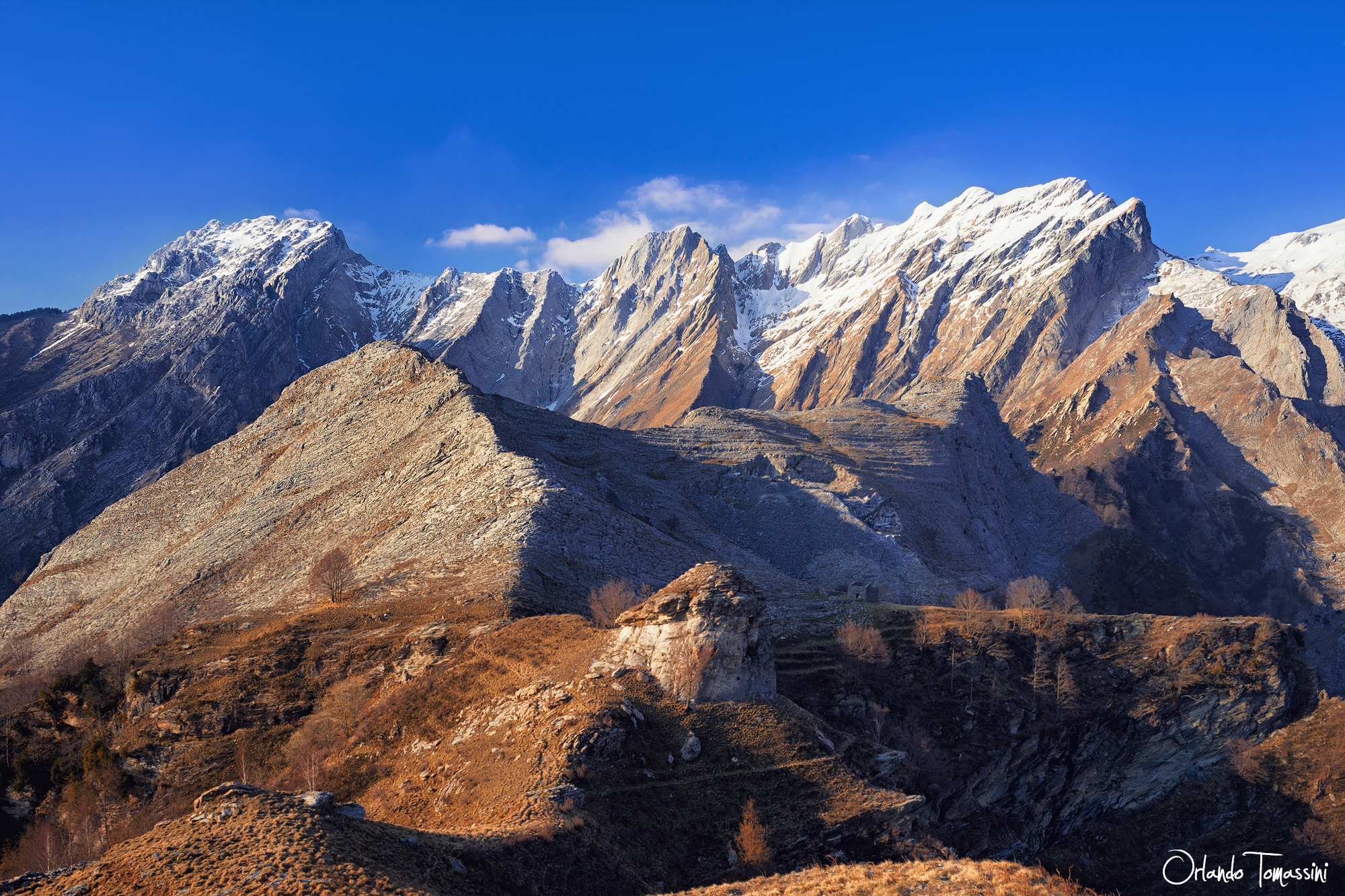 Alpi Apuane al tramonto