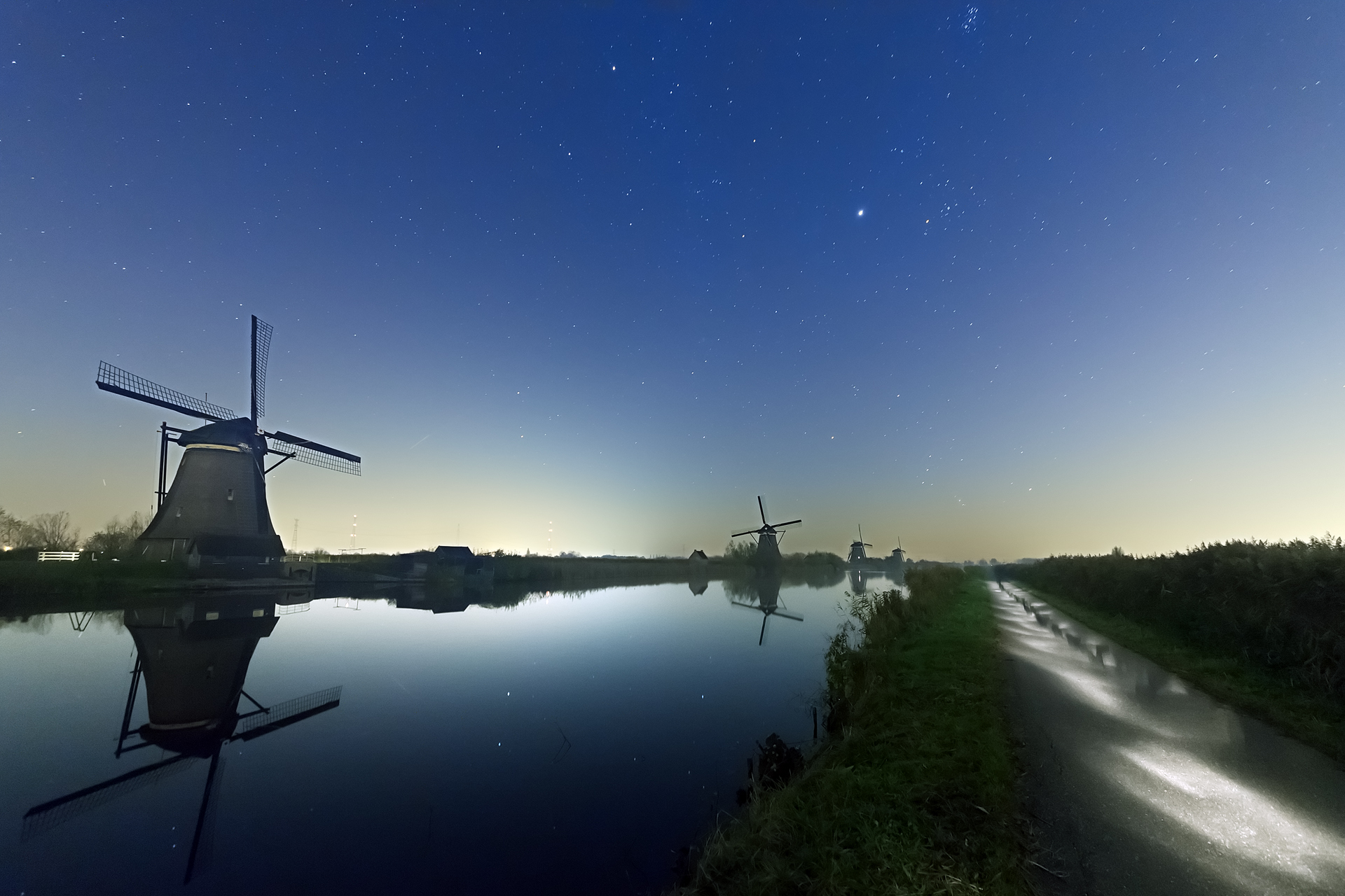 Walking between mills and stars