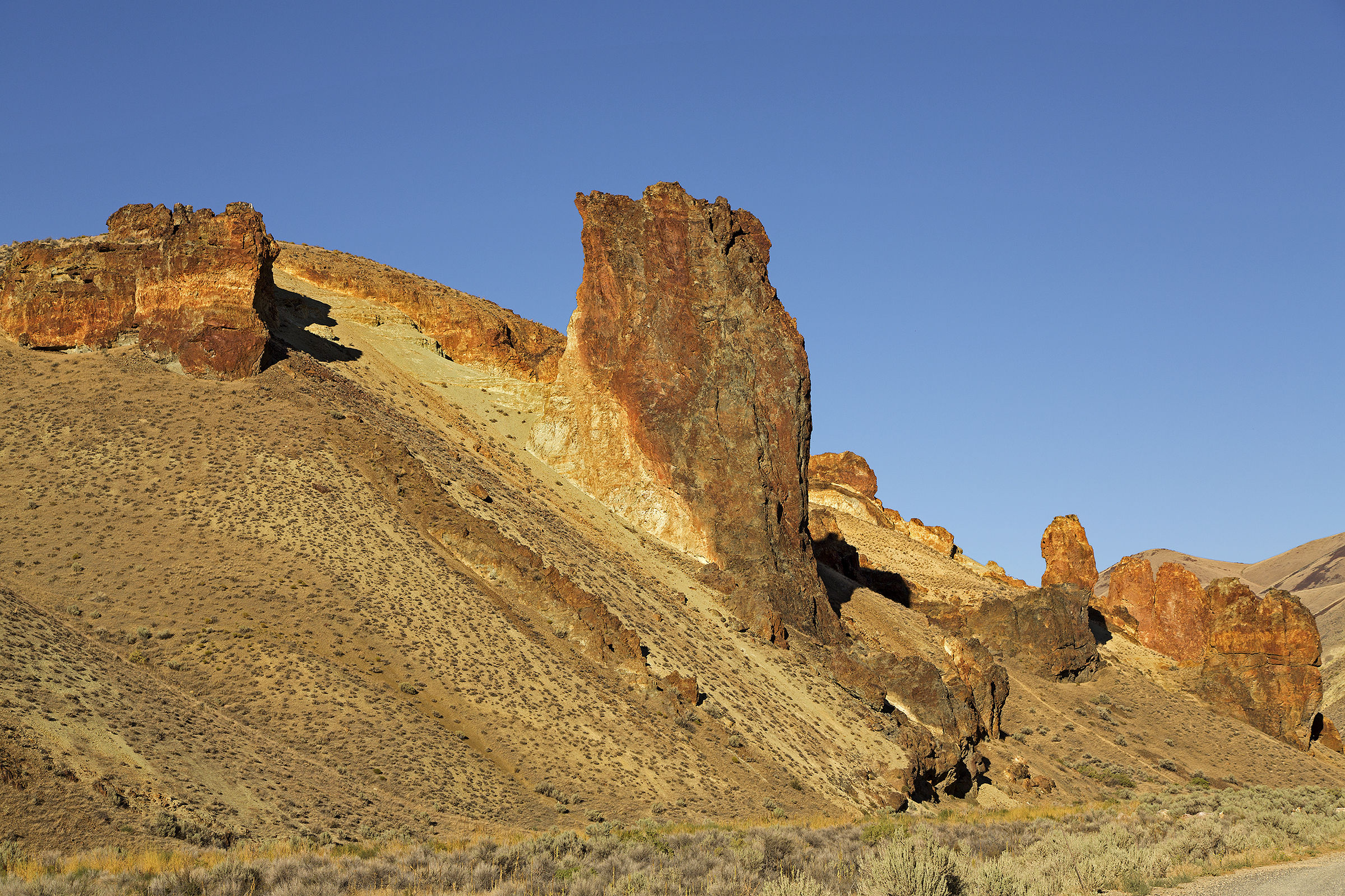 Golden hour at Leslie Gulch