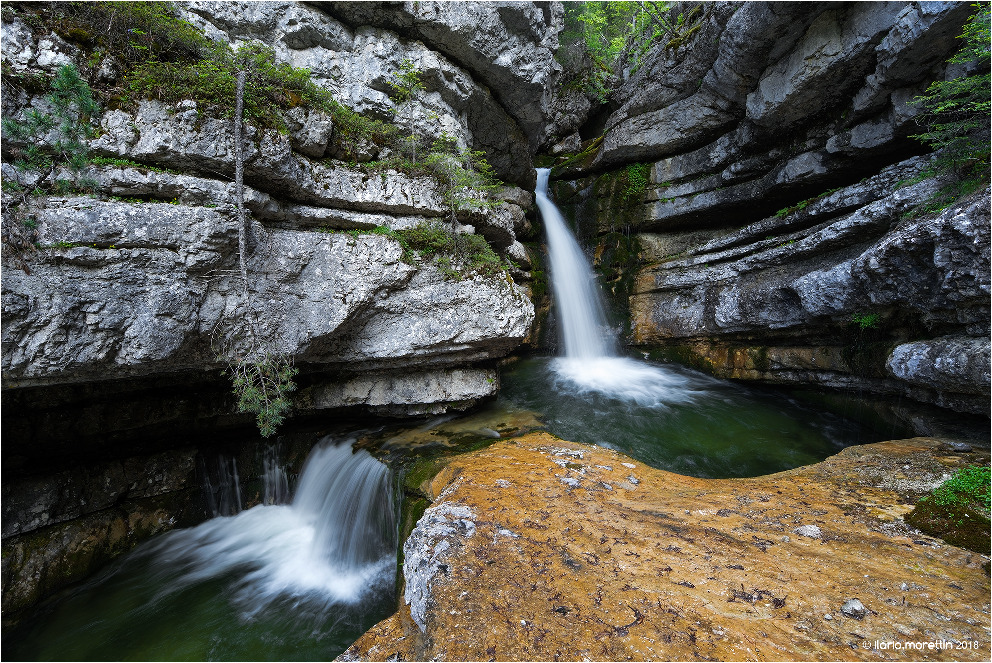Waterfalls on the Boite torrent