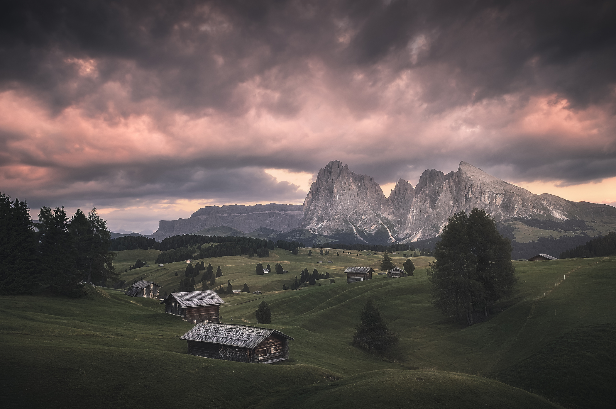 Alpe di Siusi sunset