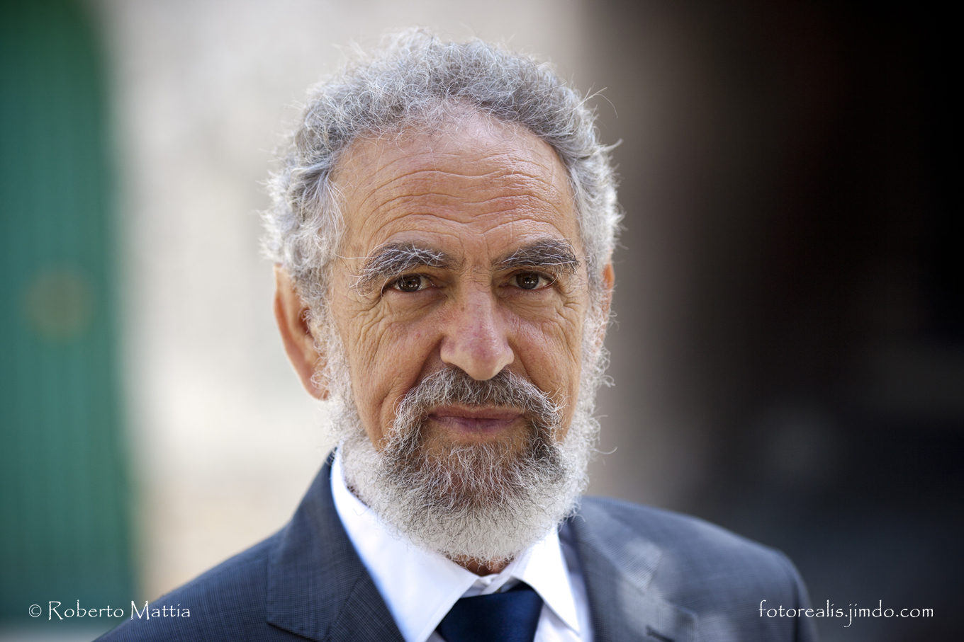 Portrait of man with good light in and out