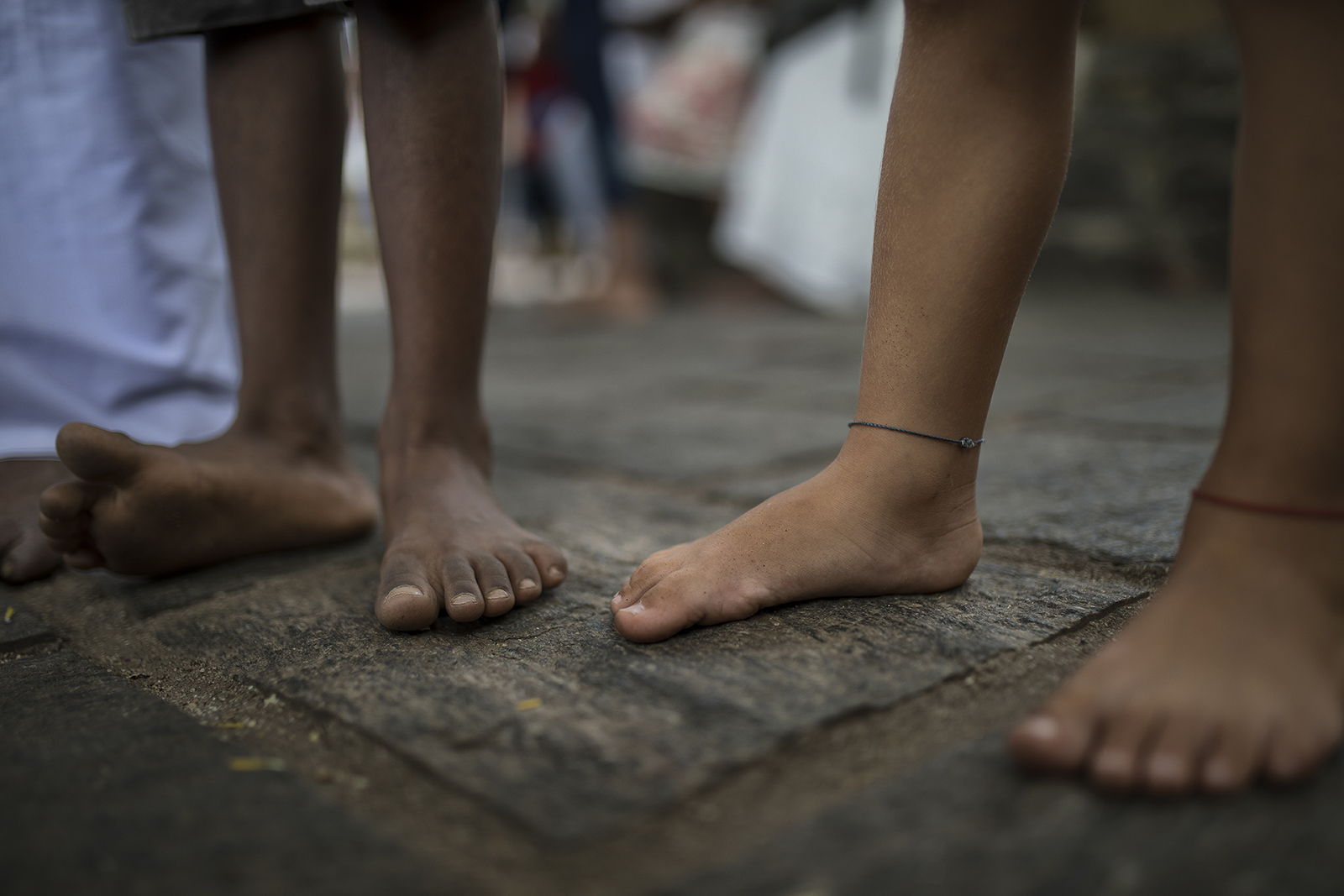 Walking in the temple