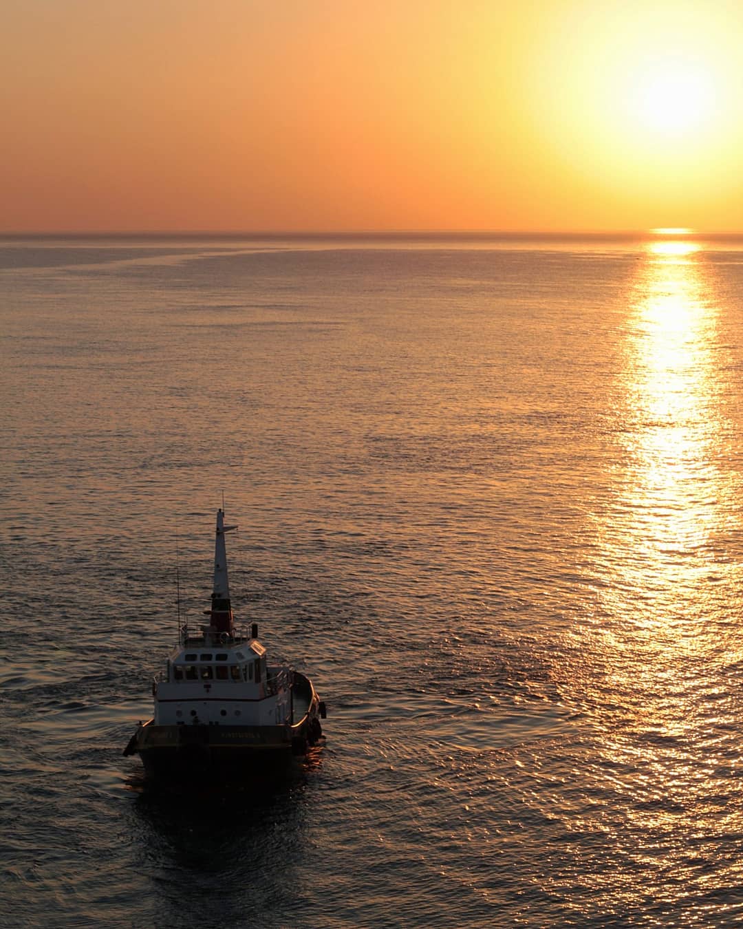 Sunset from the ship