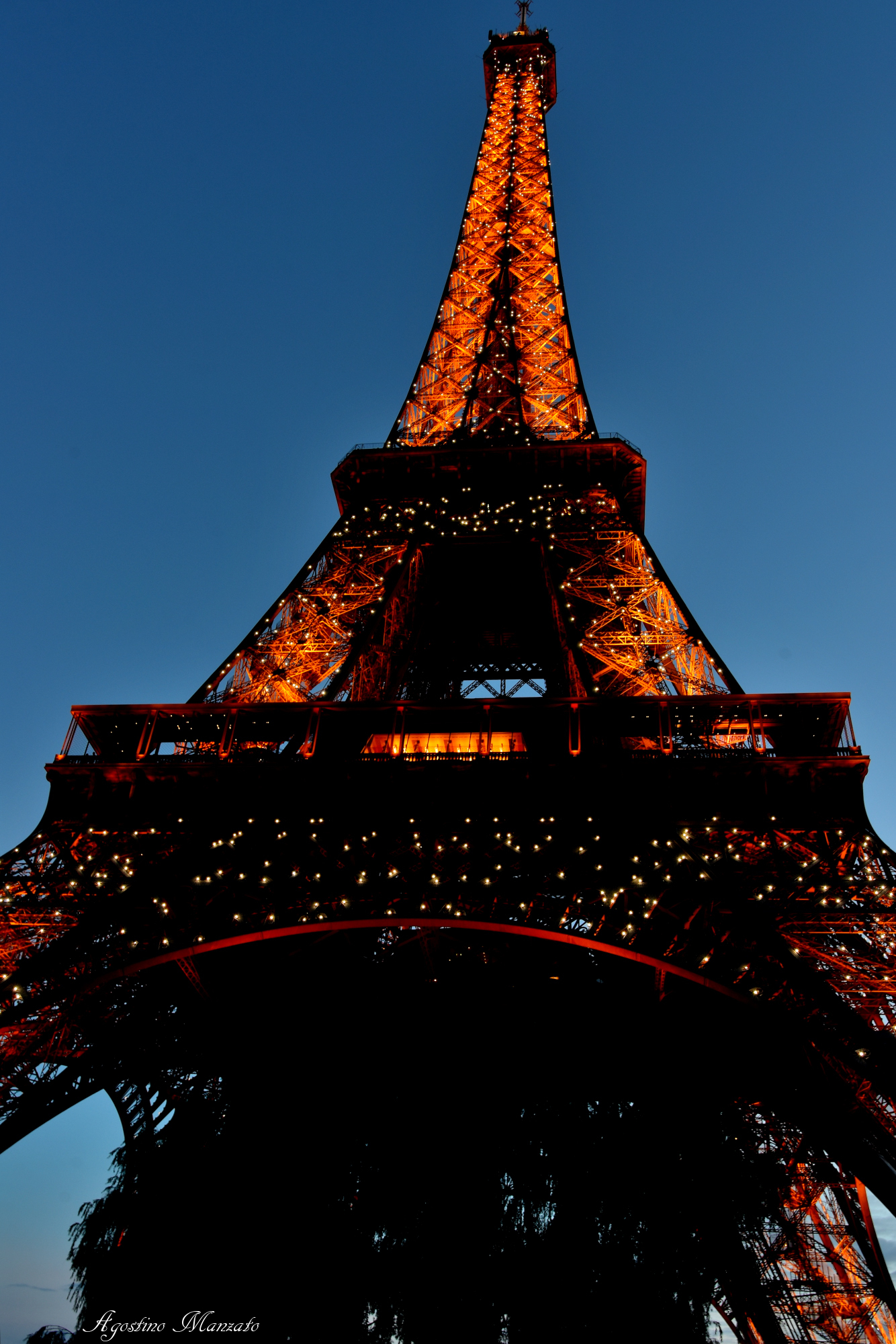The Eiffel Tower as the Christmas tree