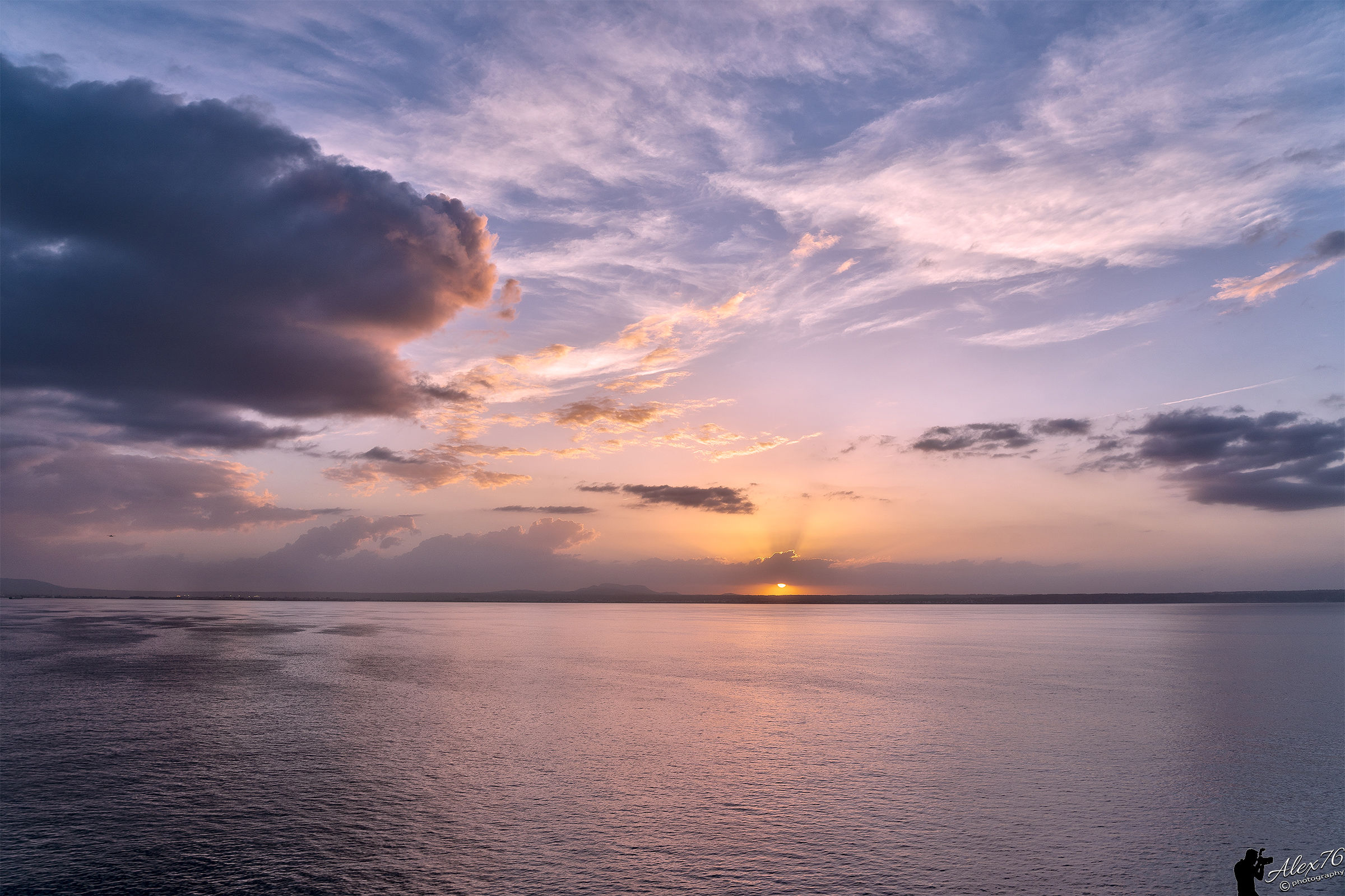 The sunrise seen from the ship