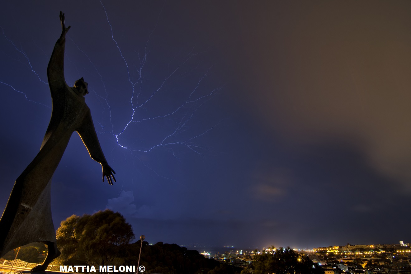 Fulmine a Monte Urpinu Cagliari