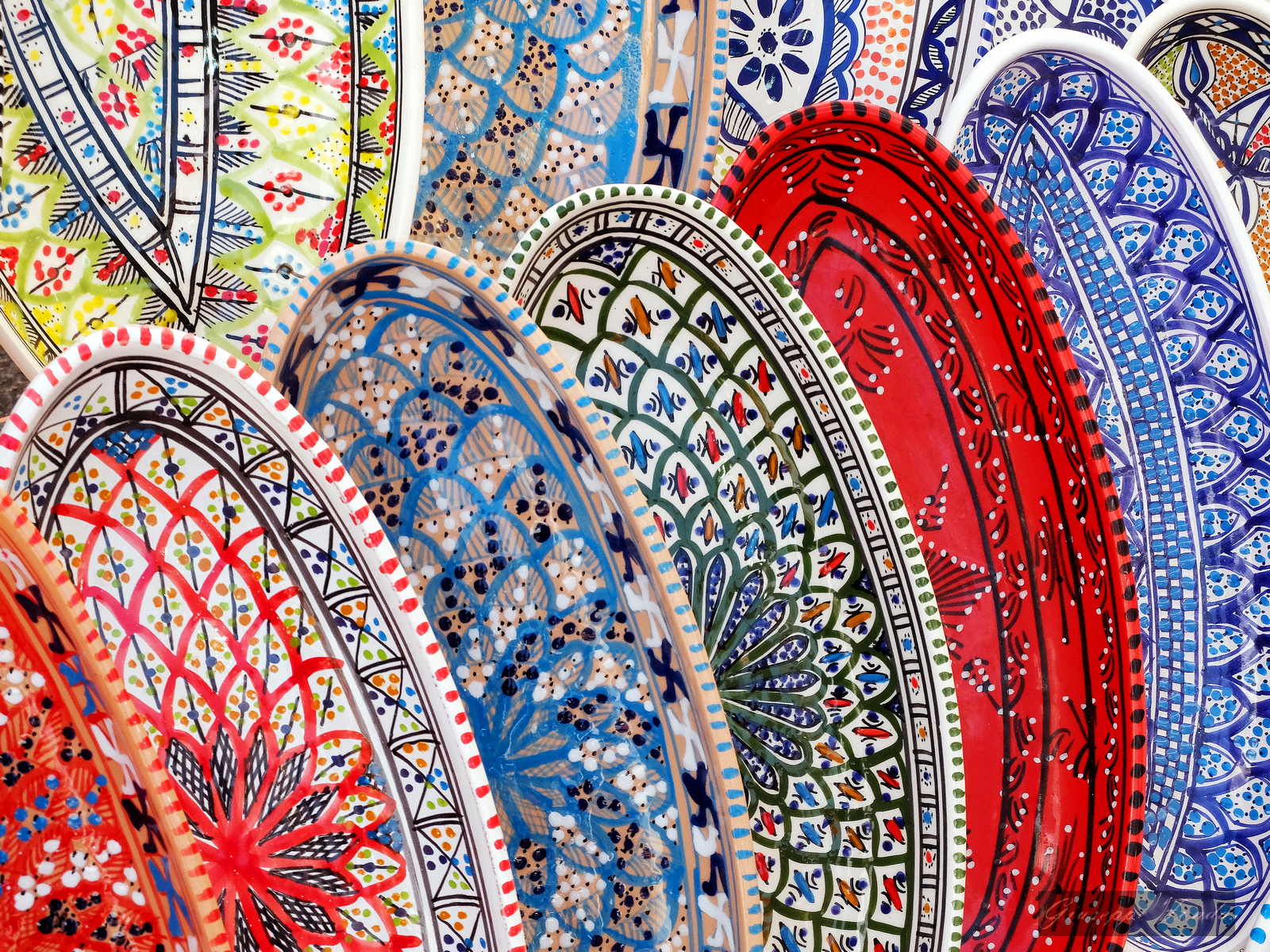 Very colorful dishes