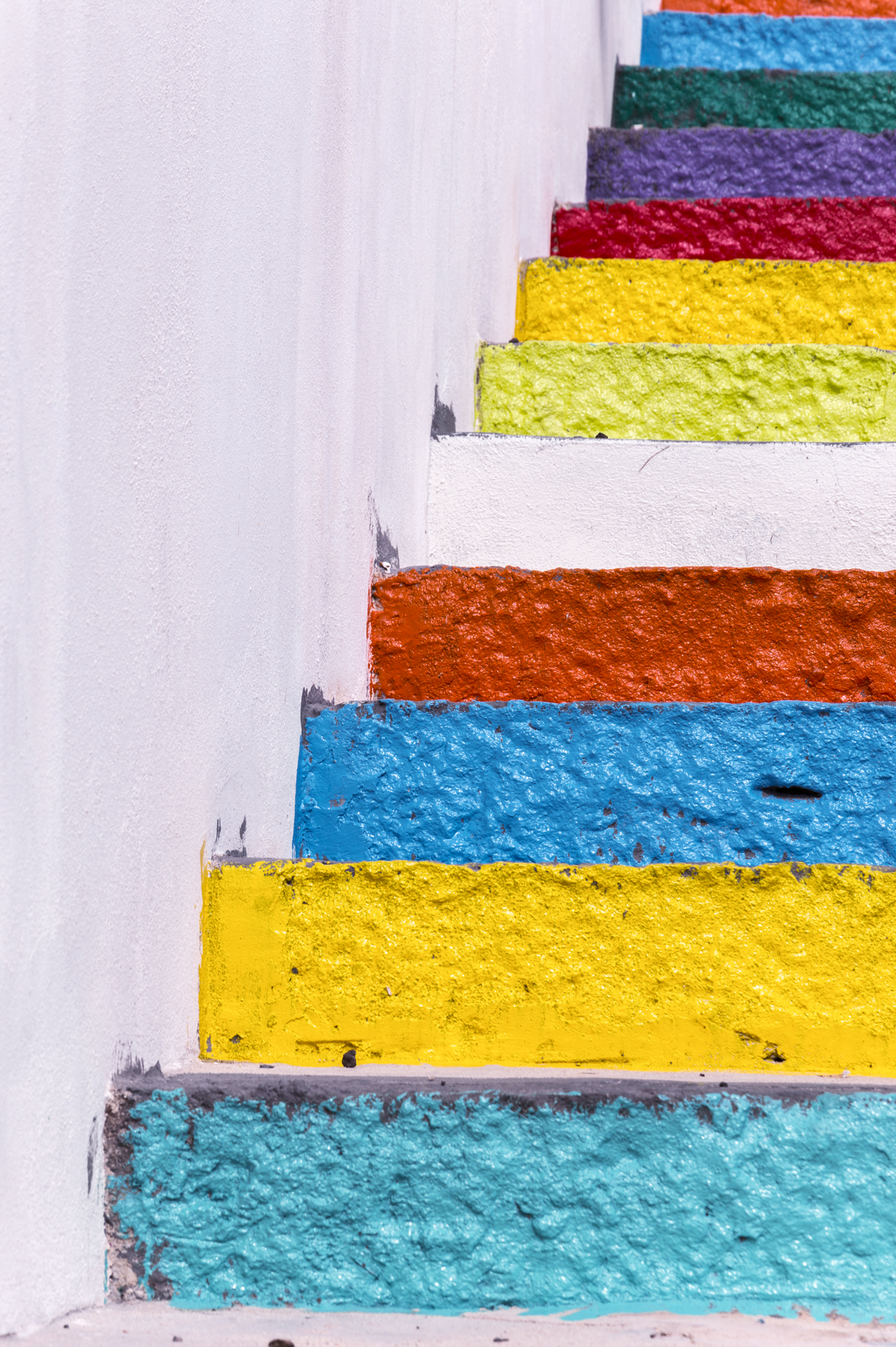 Particolare della scala arcobaleno