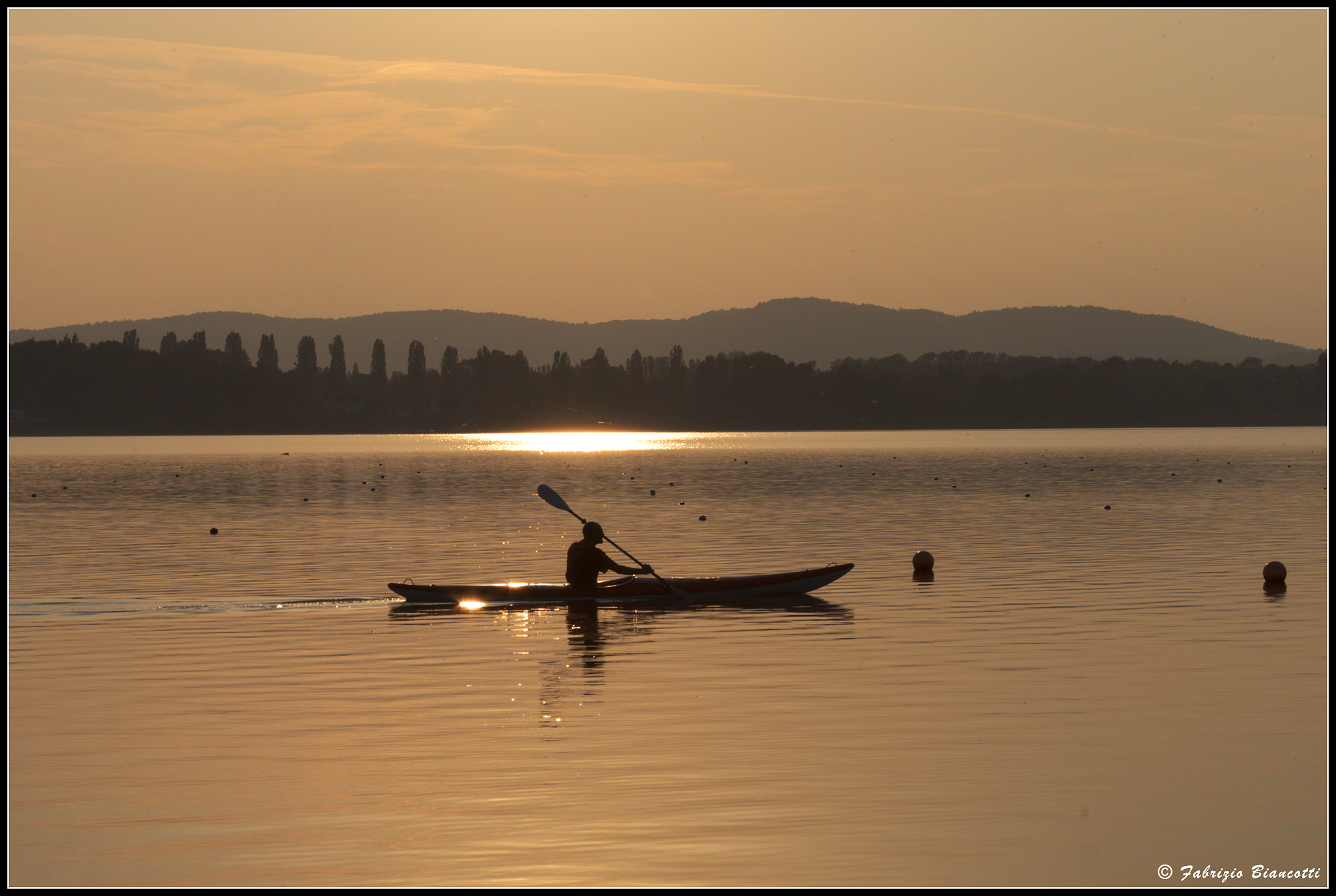 Canoe in the sunset