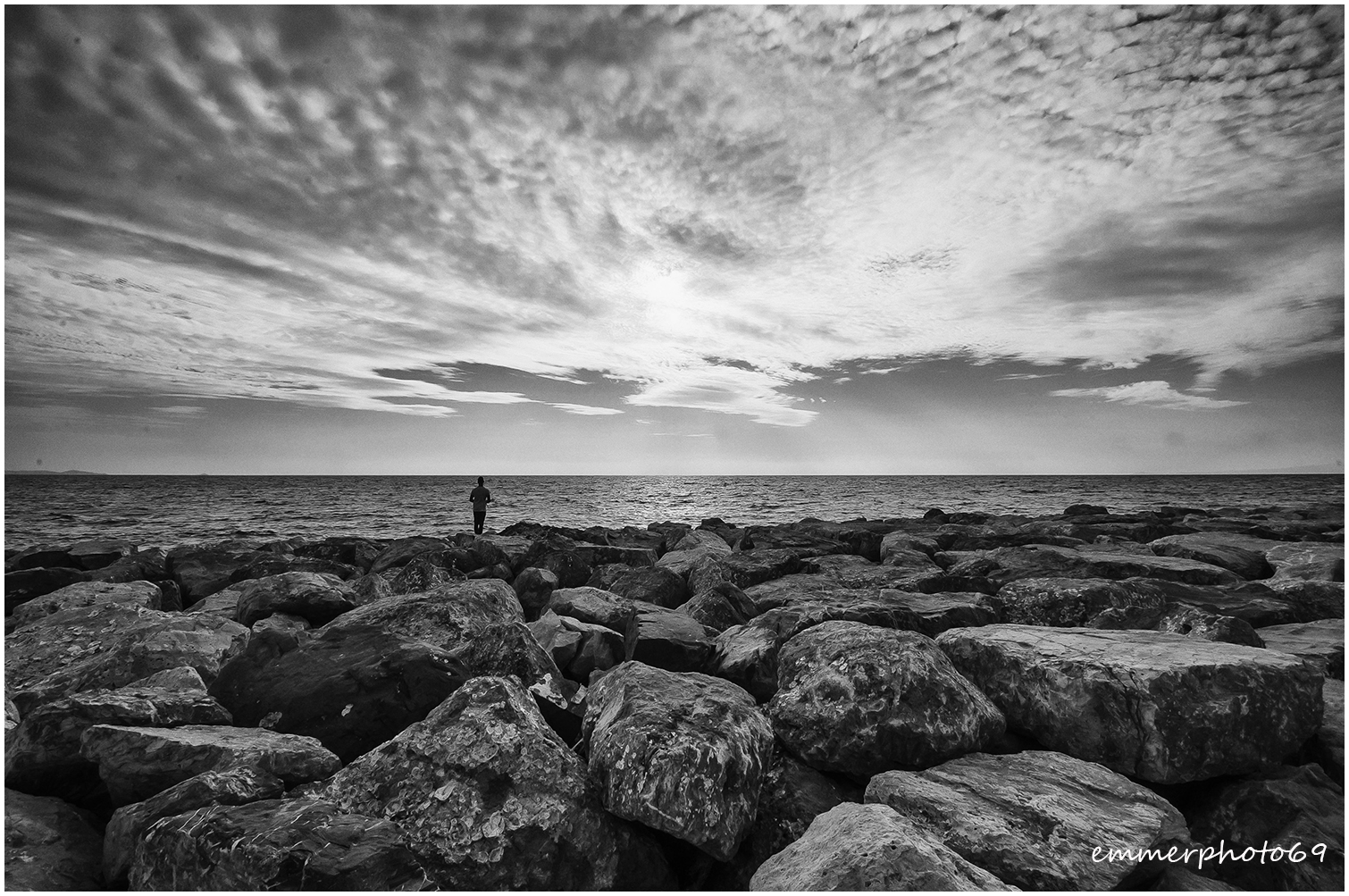 Tramonto in bianco e nero