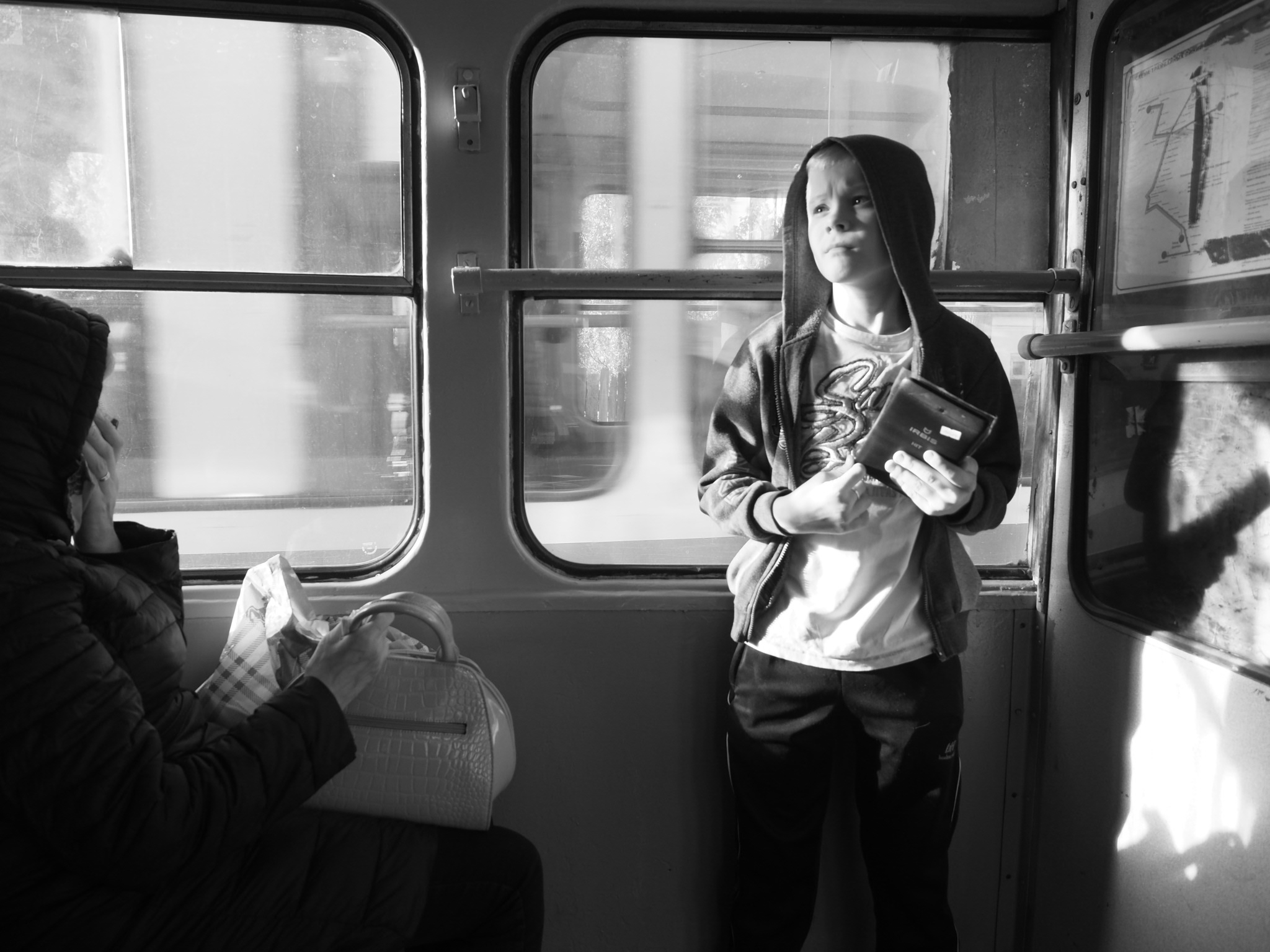 Into the tram, Russia