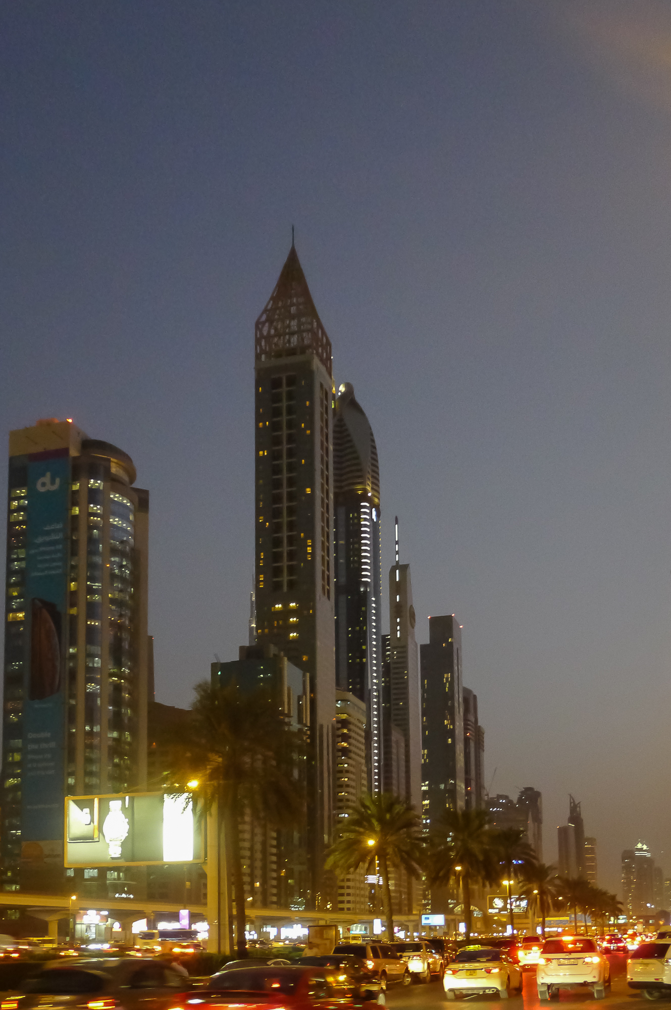 Dubai, in the evening.