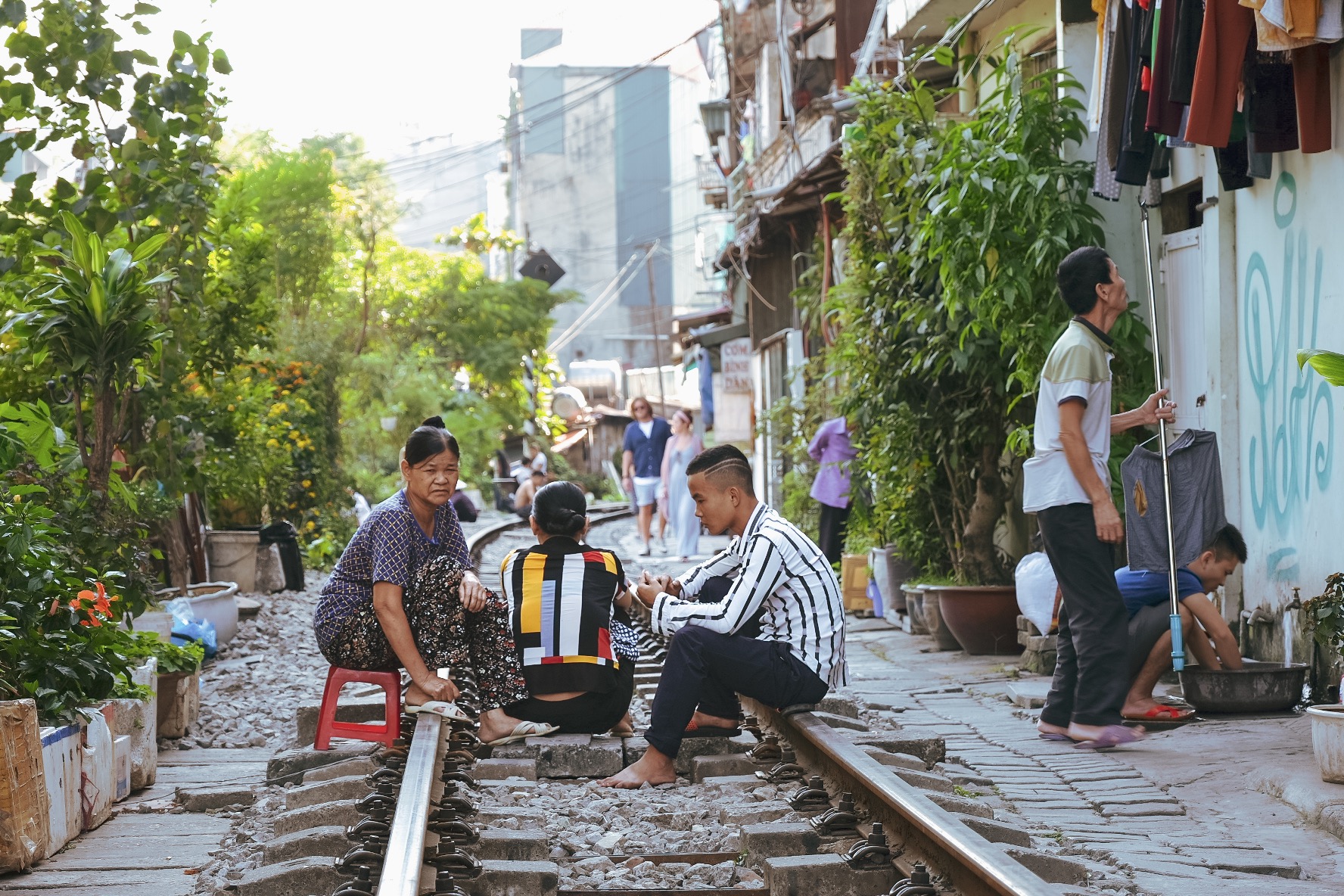 Vietnam, the old quarter of Hanoi, between the streets of Le...