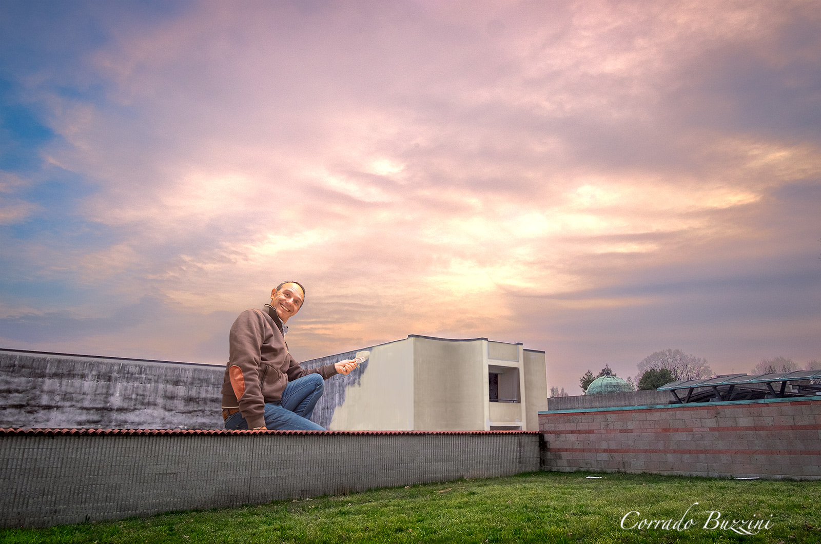 A nice freshen up at the front of the cemetery