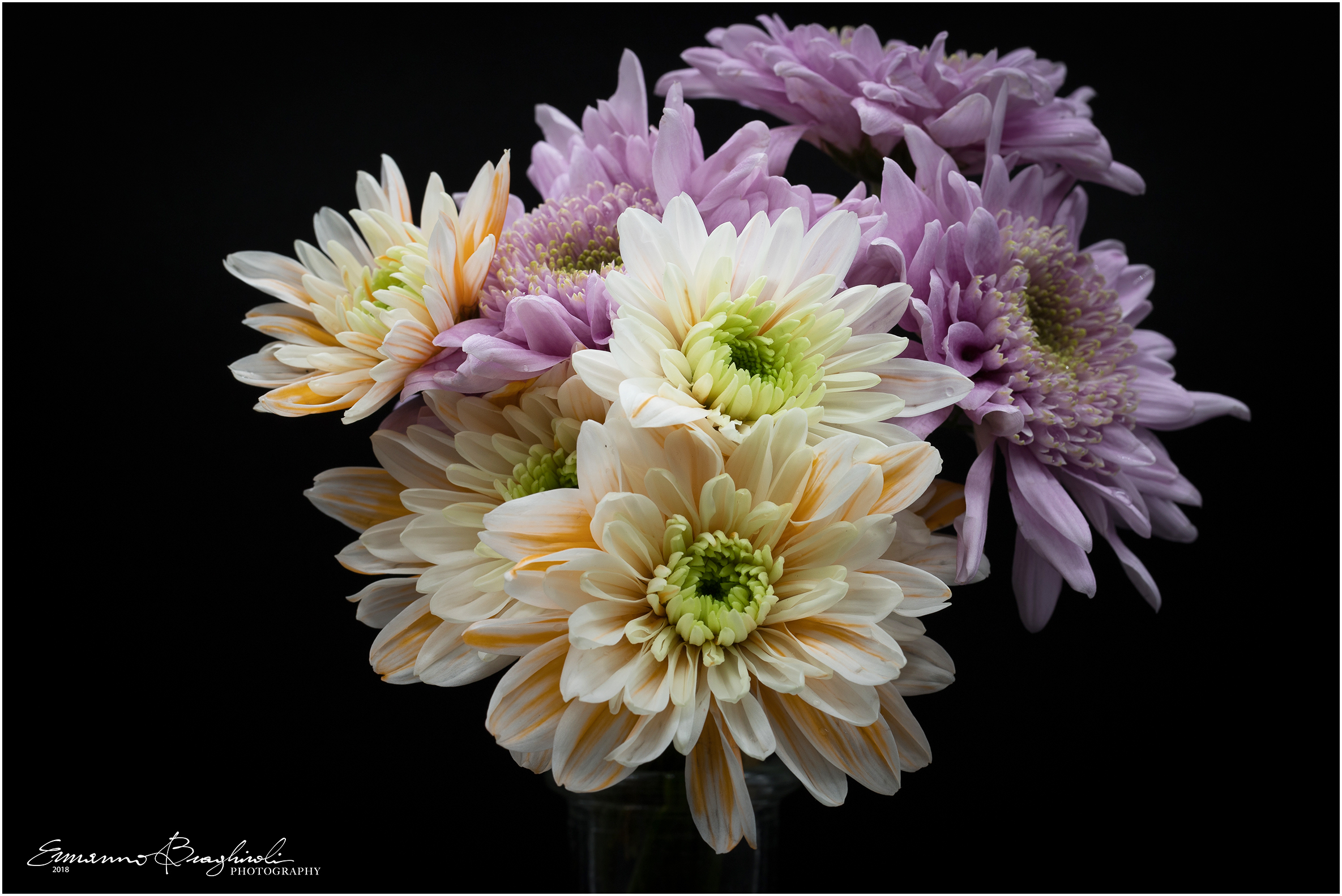 Old paint with flowers