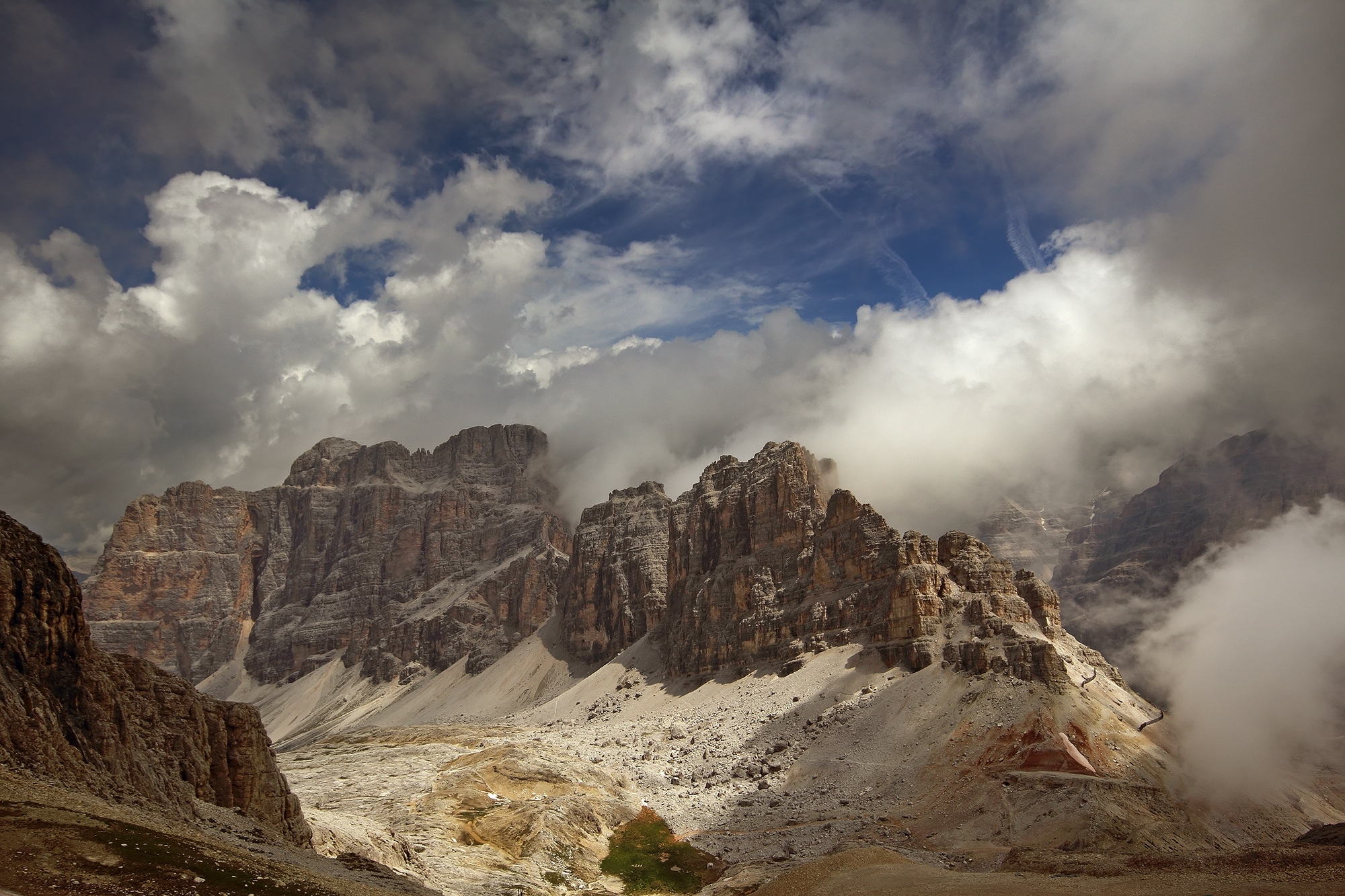 esplosione di nuvole sul Lagazuoi