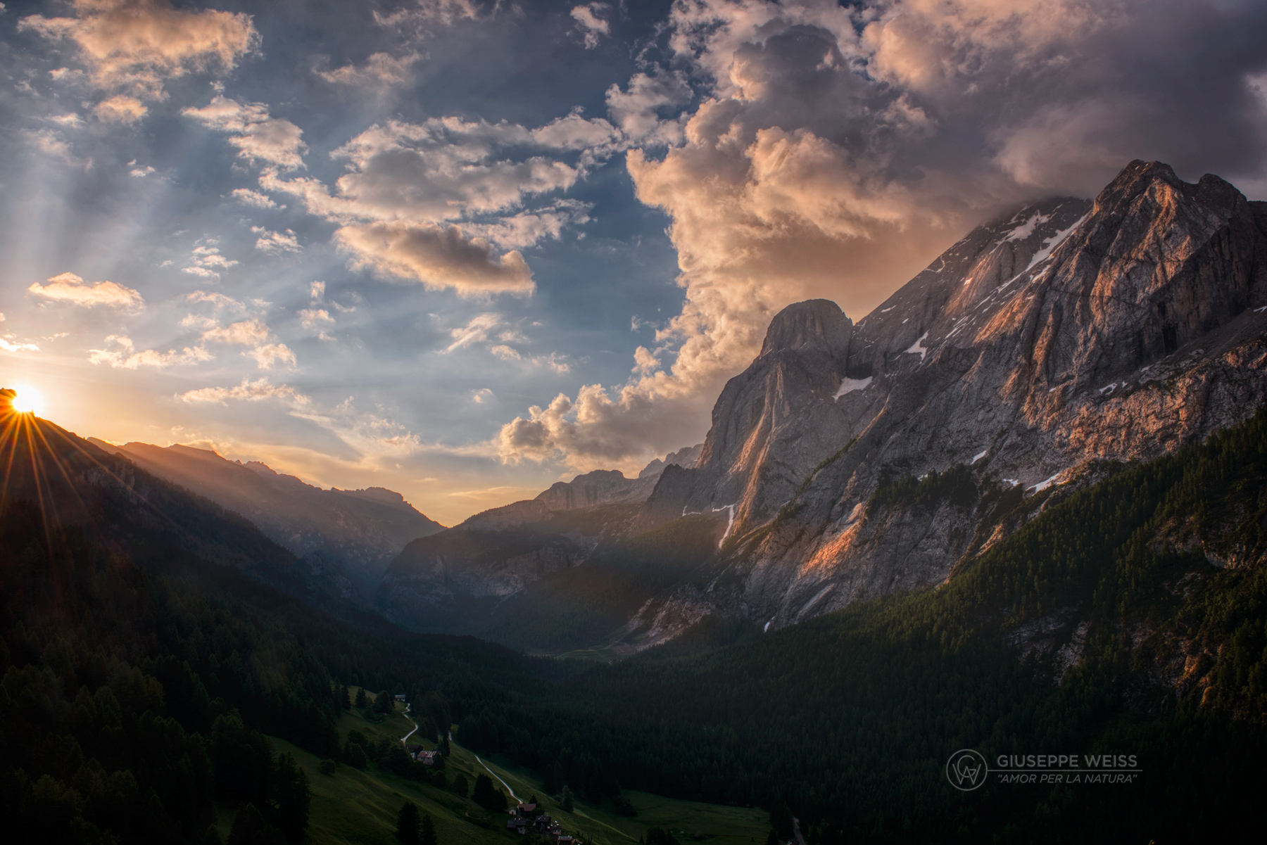 First rays will sun on the small and large vernel.
