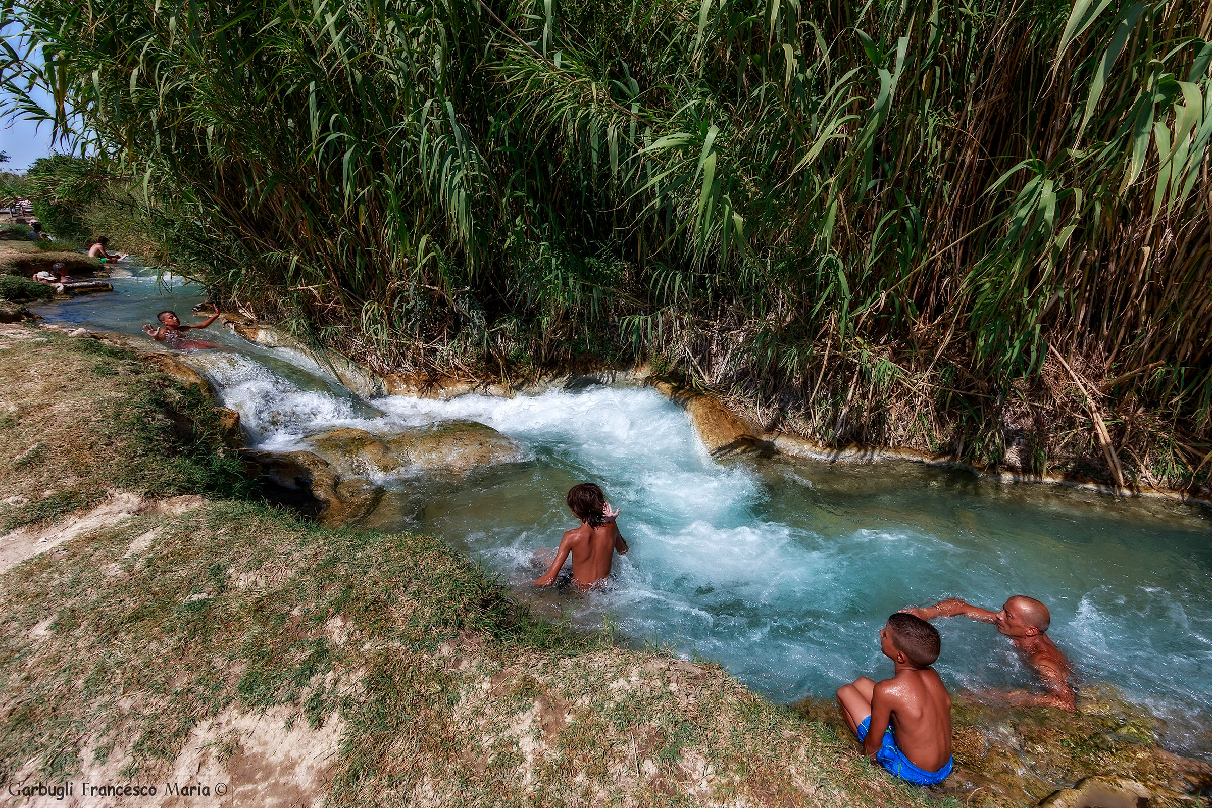 Blue water, hot water........