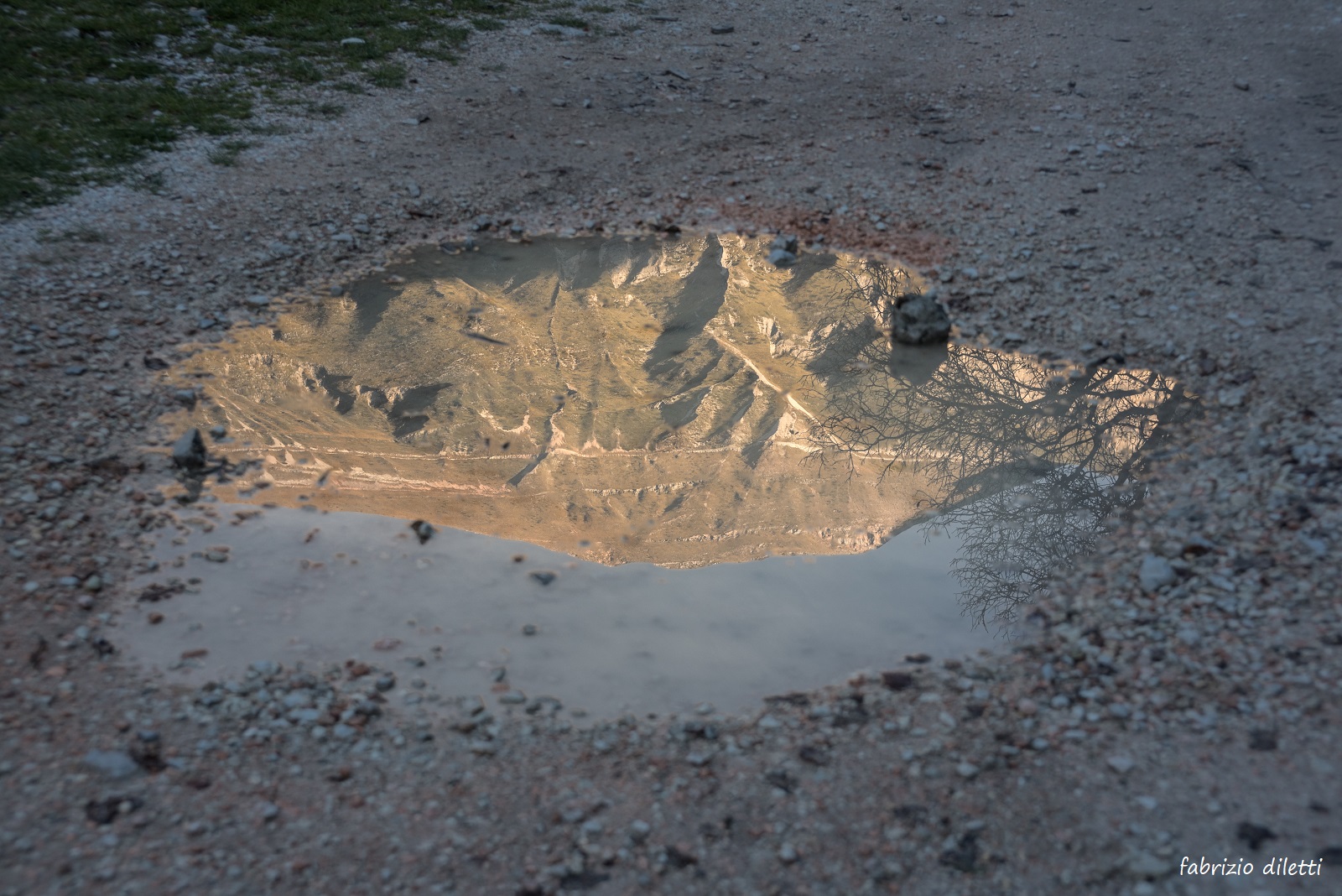 The mountain in a pool
