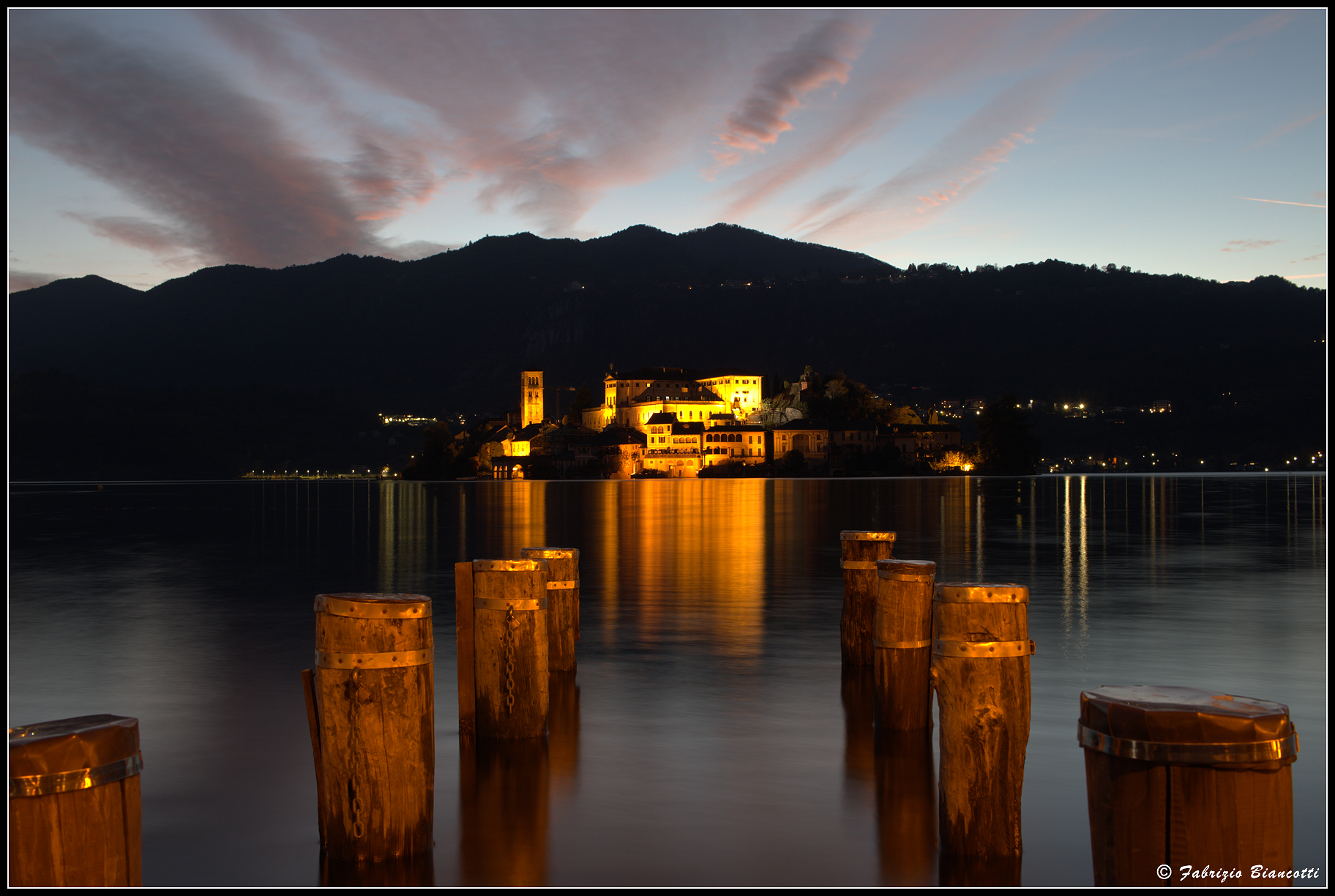 A magical island on a silk lake
