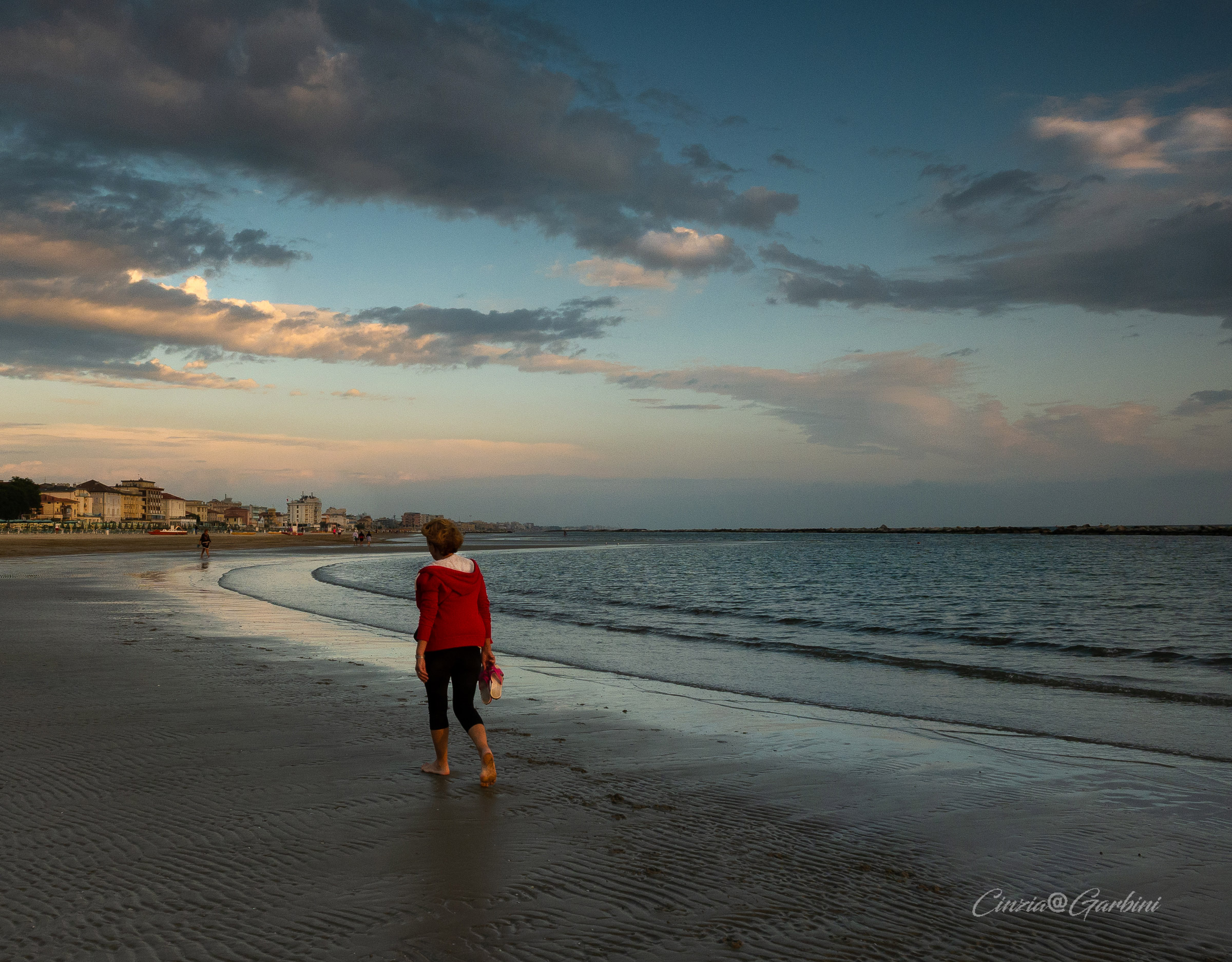 Walking in the early morning
