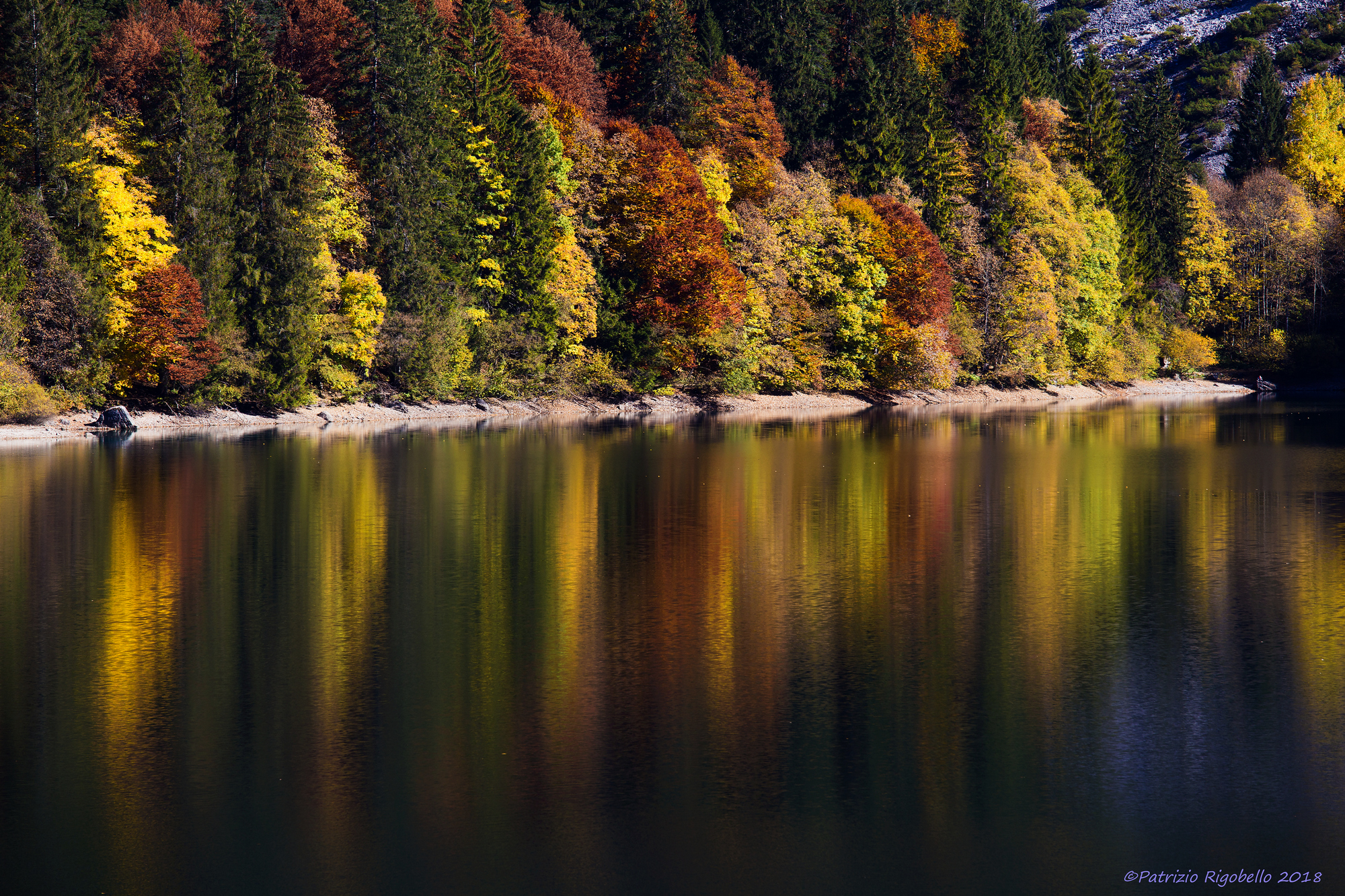 Autumn Reflections at Lake Tovel