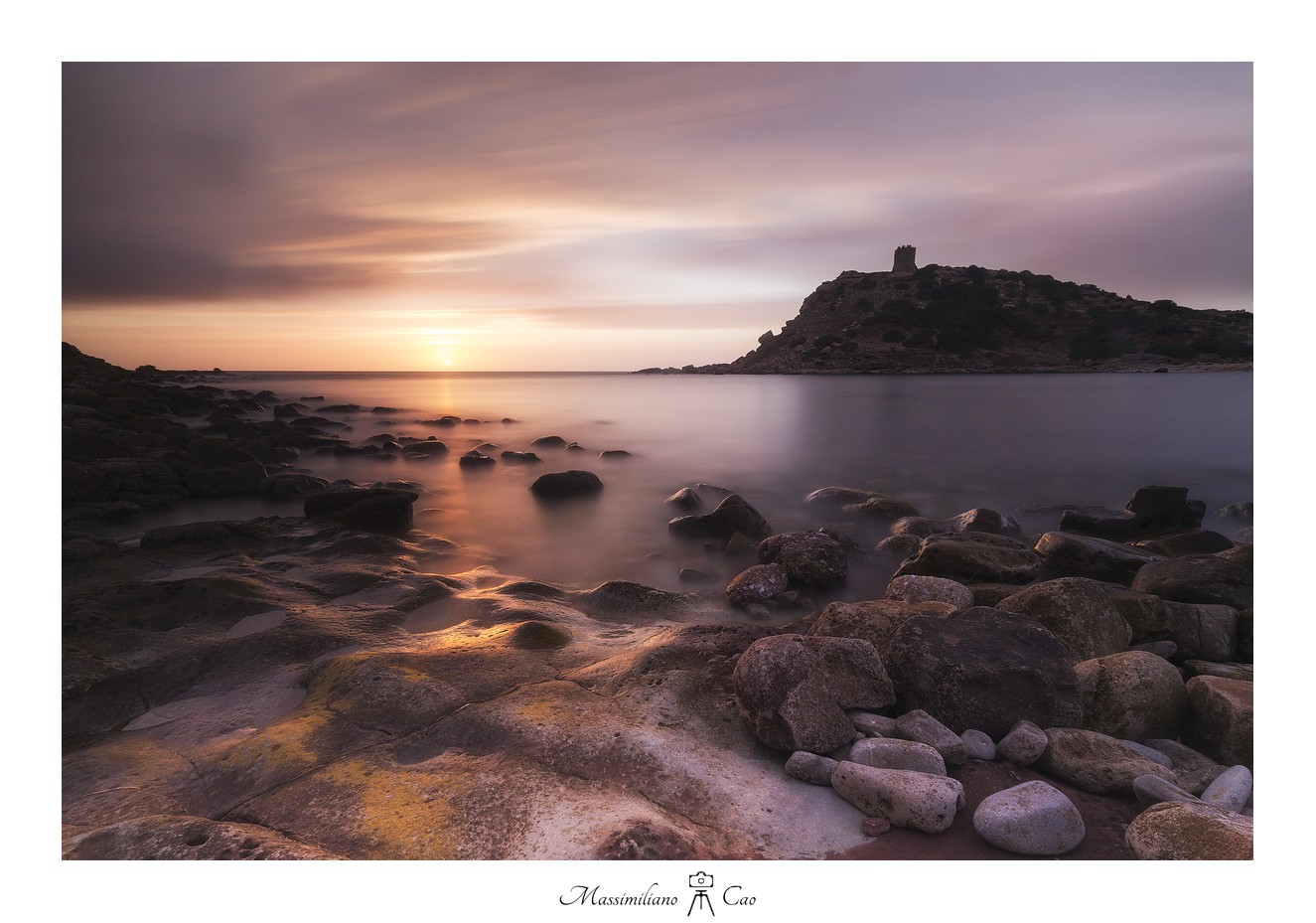 Tramonto sulla costa occidentale Sarda