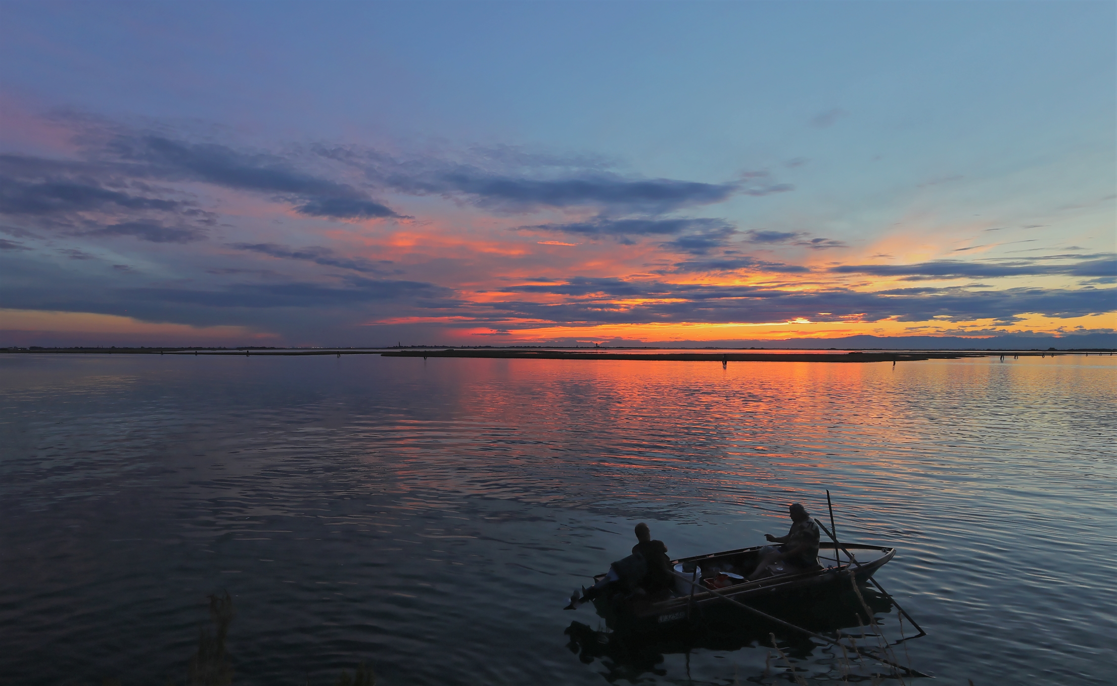 Pescatori al tramonto