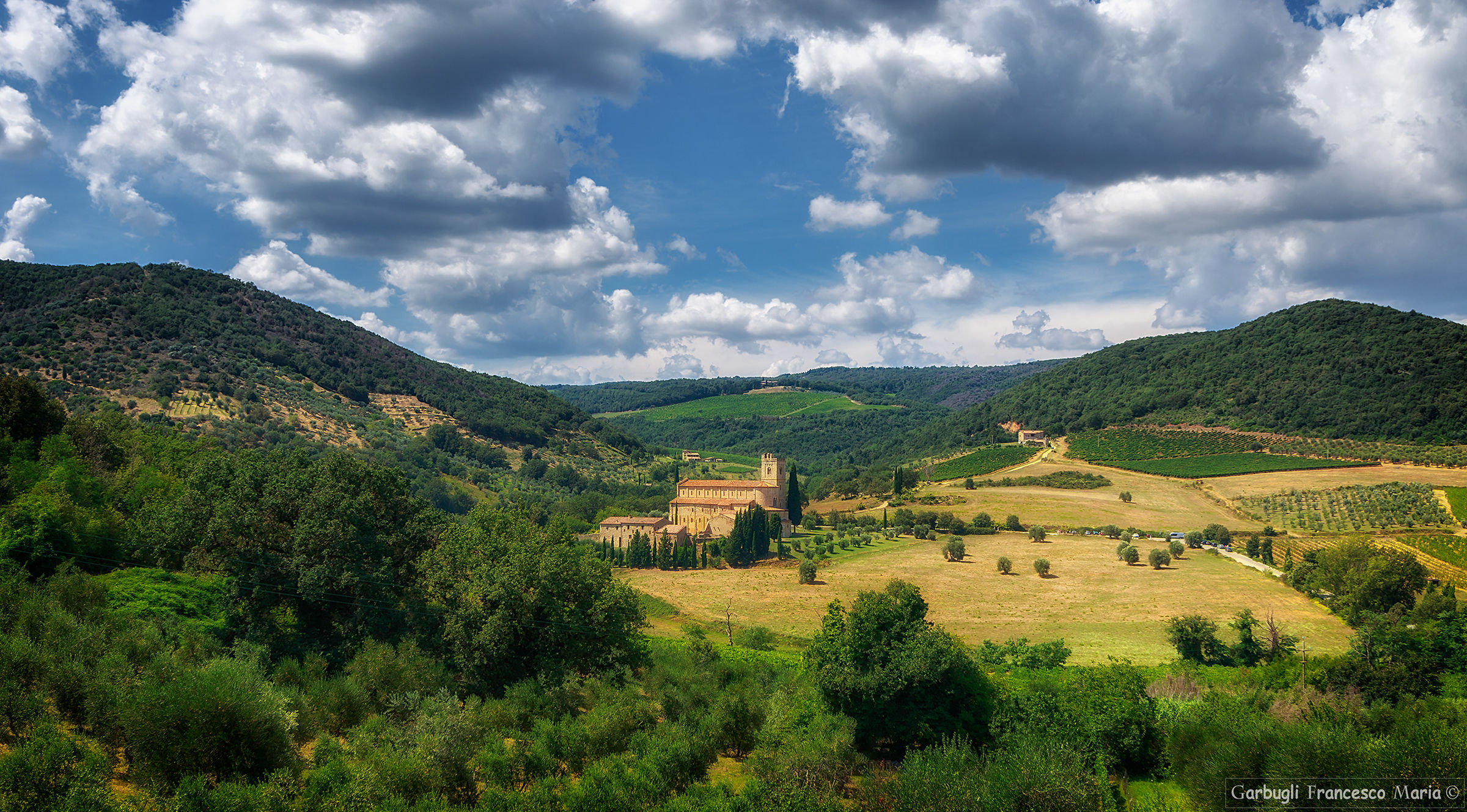 Paesaggio all'Abbazia di Sant'Antimo