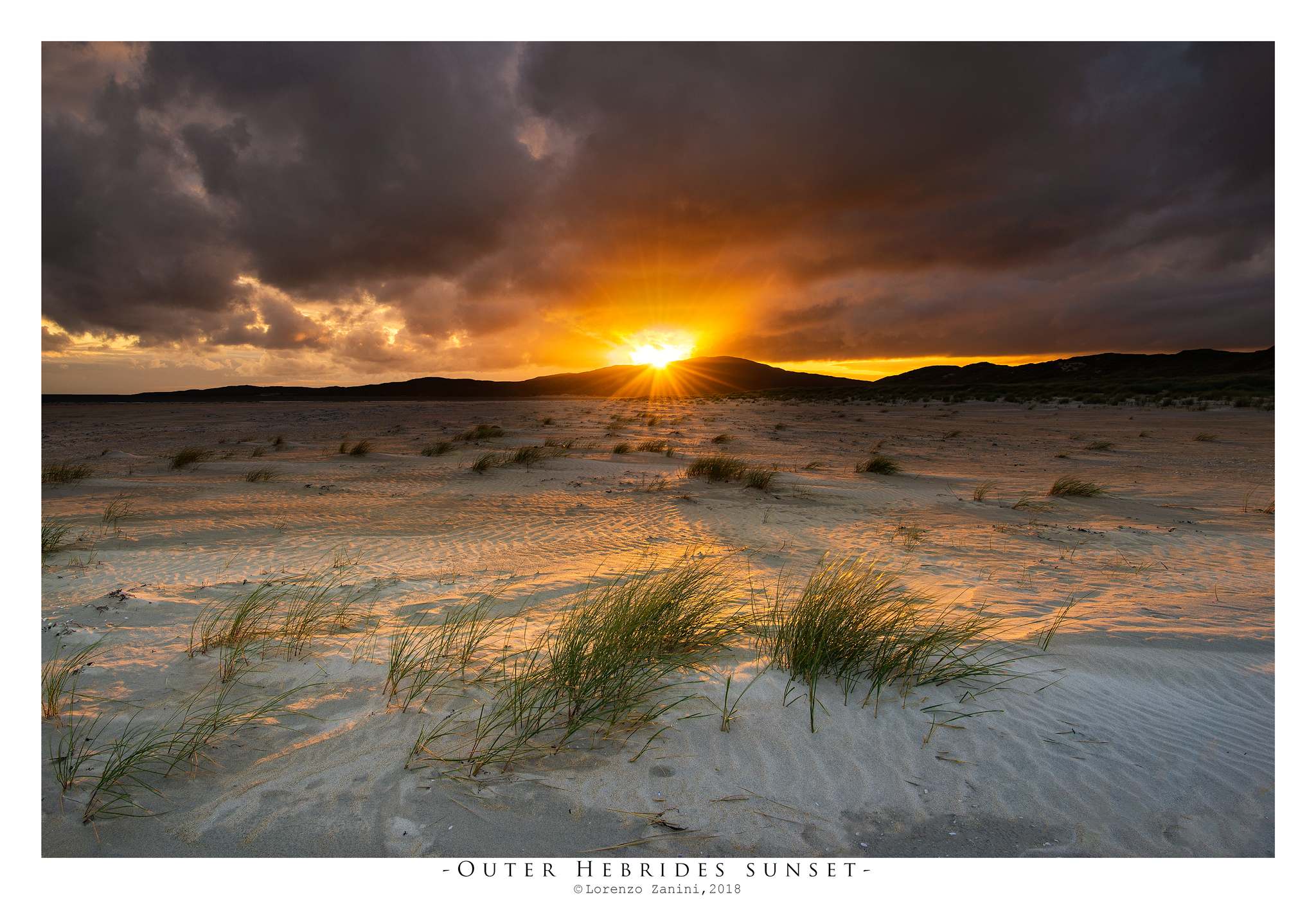 Tramonto a Luskentyre beach