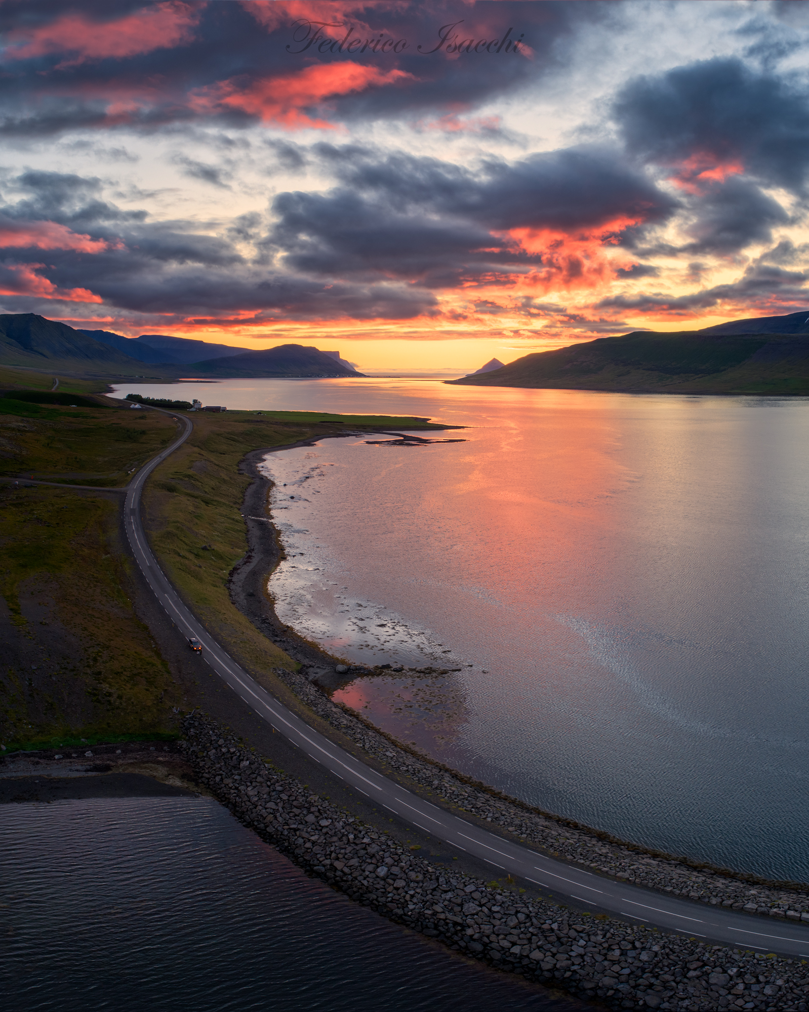 Sunset in the Westfjords