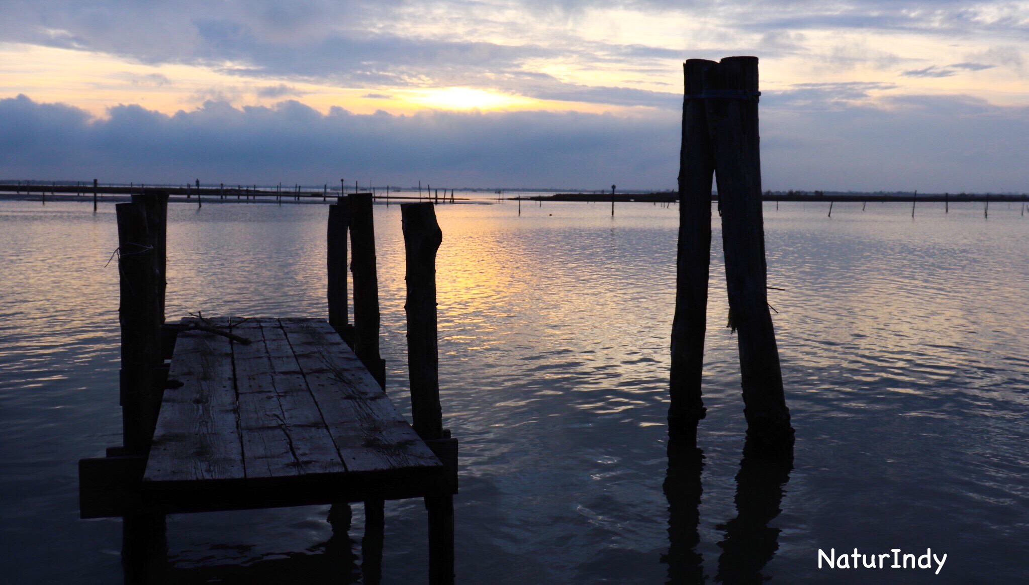Sunset in the lagoon