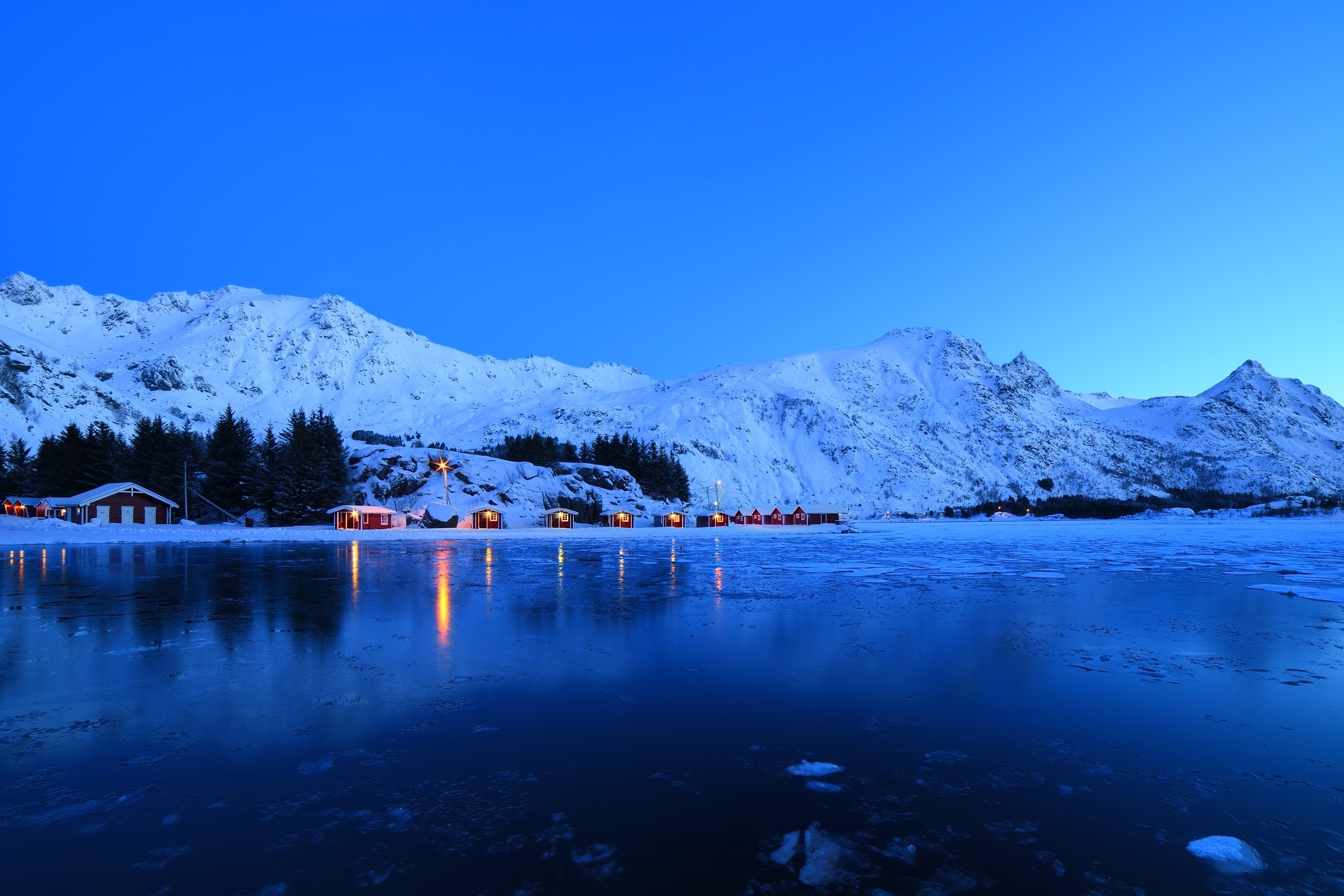 The magical blue hour in Norway.