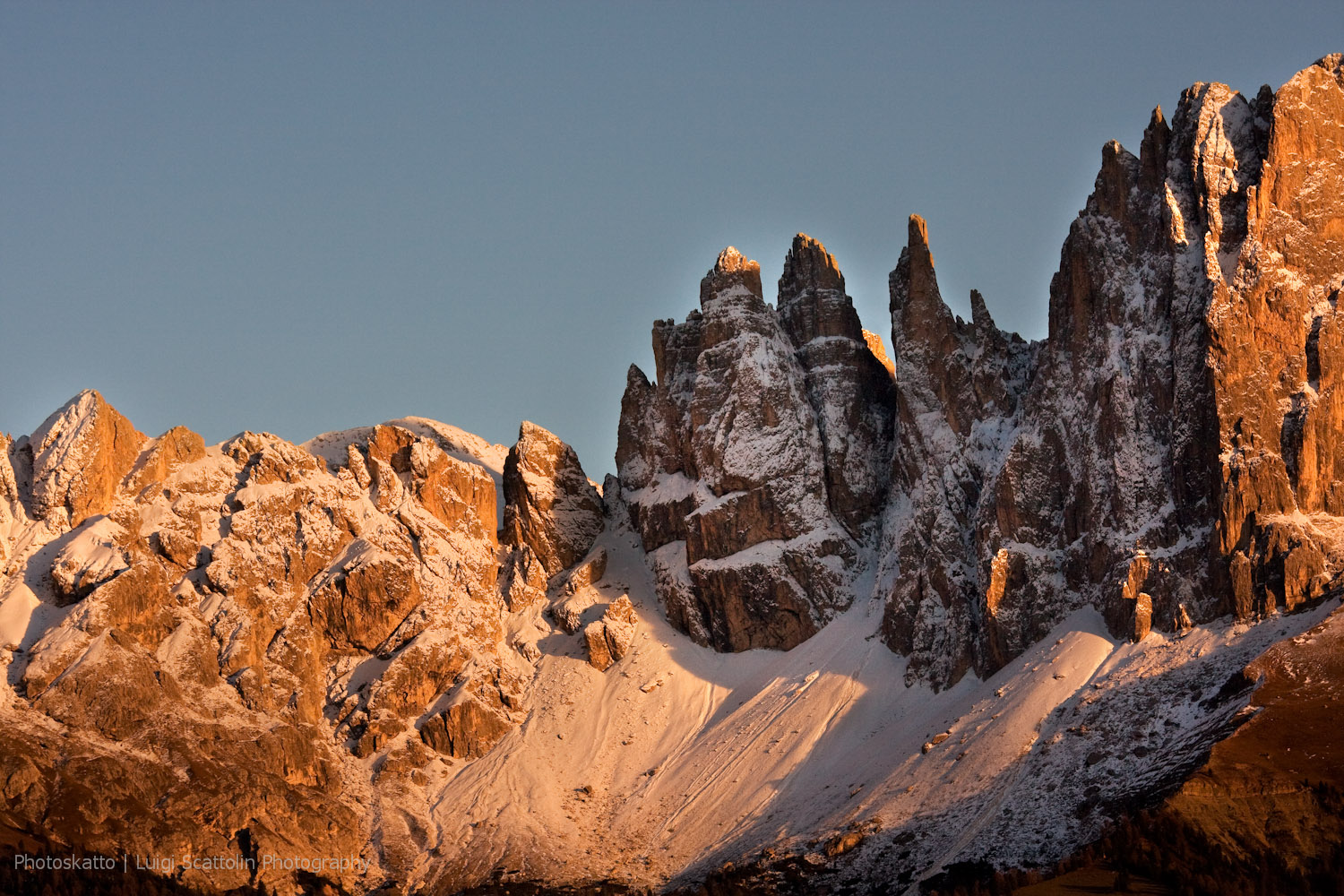 Catinaccio - Tramonto sulle Torri del Vaiolet