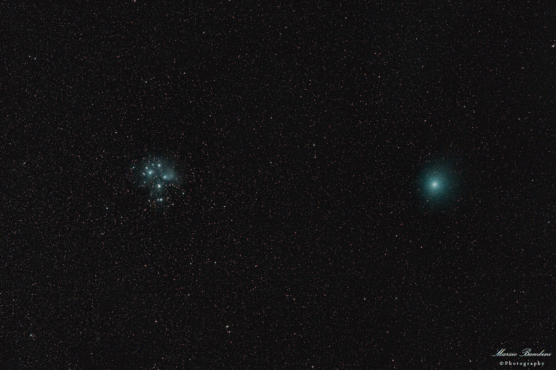 P46P/Wirtanen Shakes the Seven Sisters (M45)