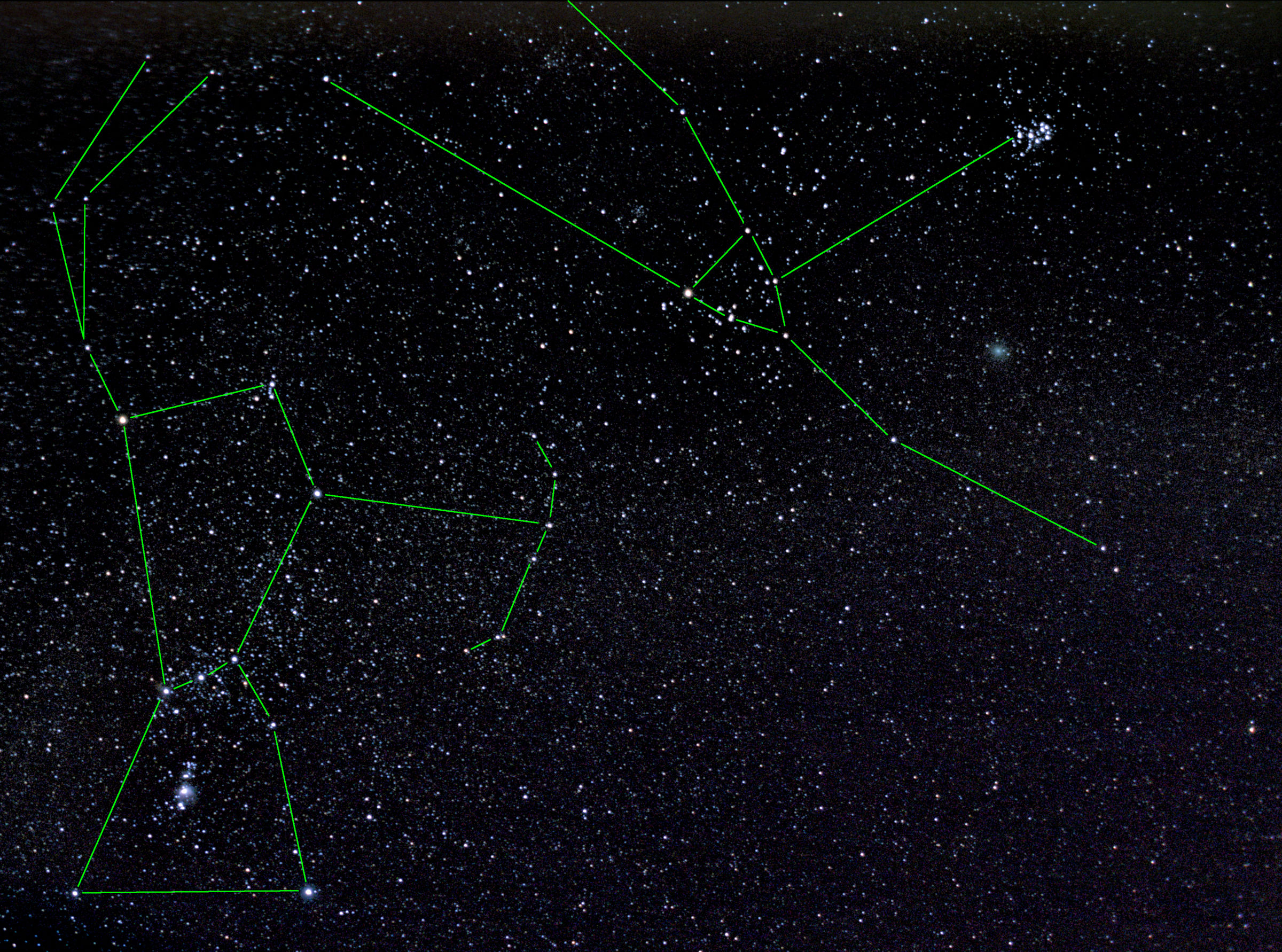 Orione, Toro e Wirtanen