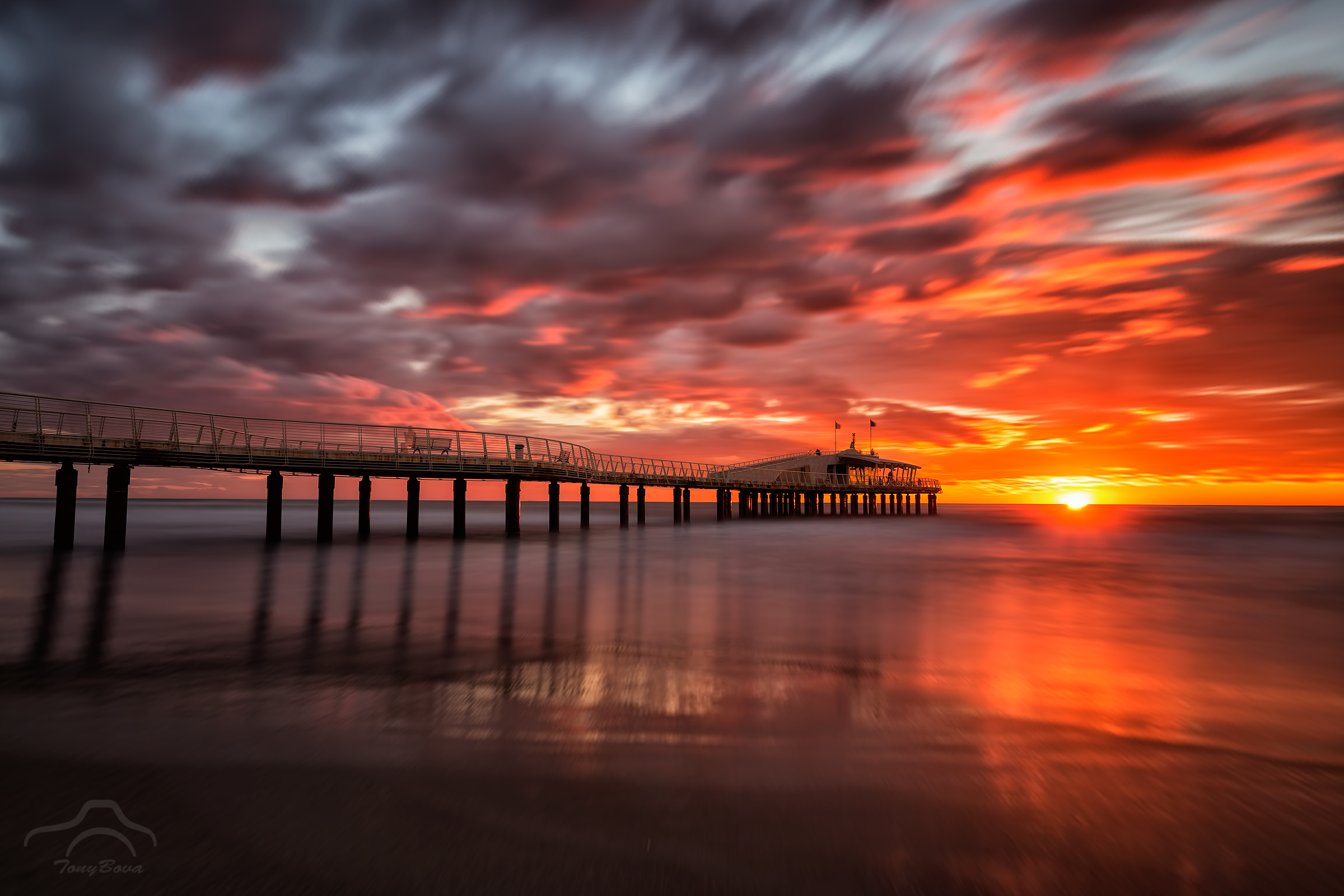 The sunset in Versilia...