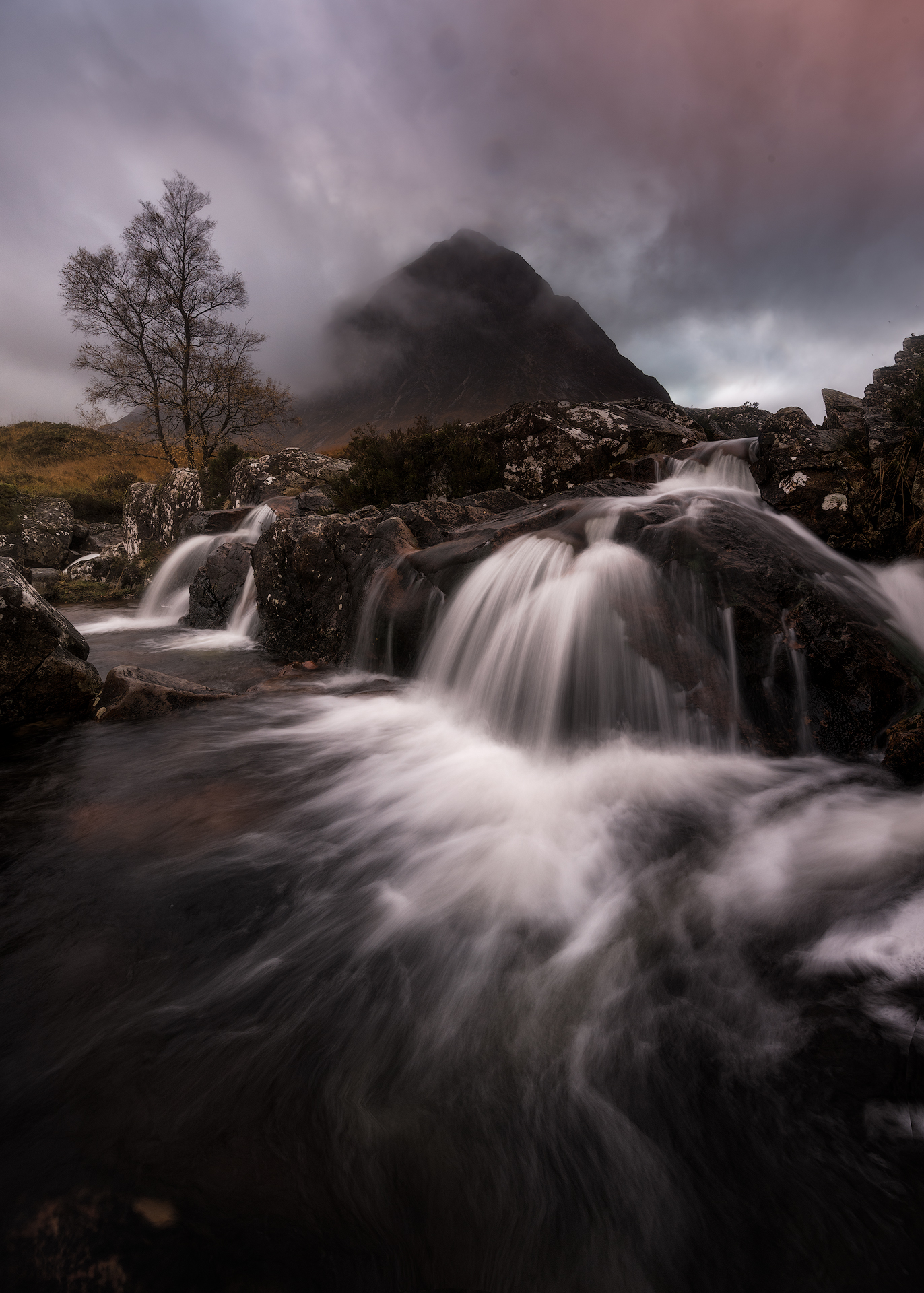 Etive Mor Waterfall