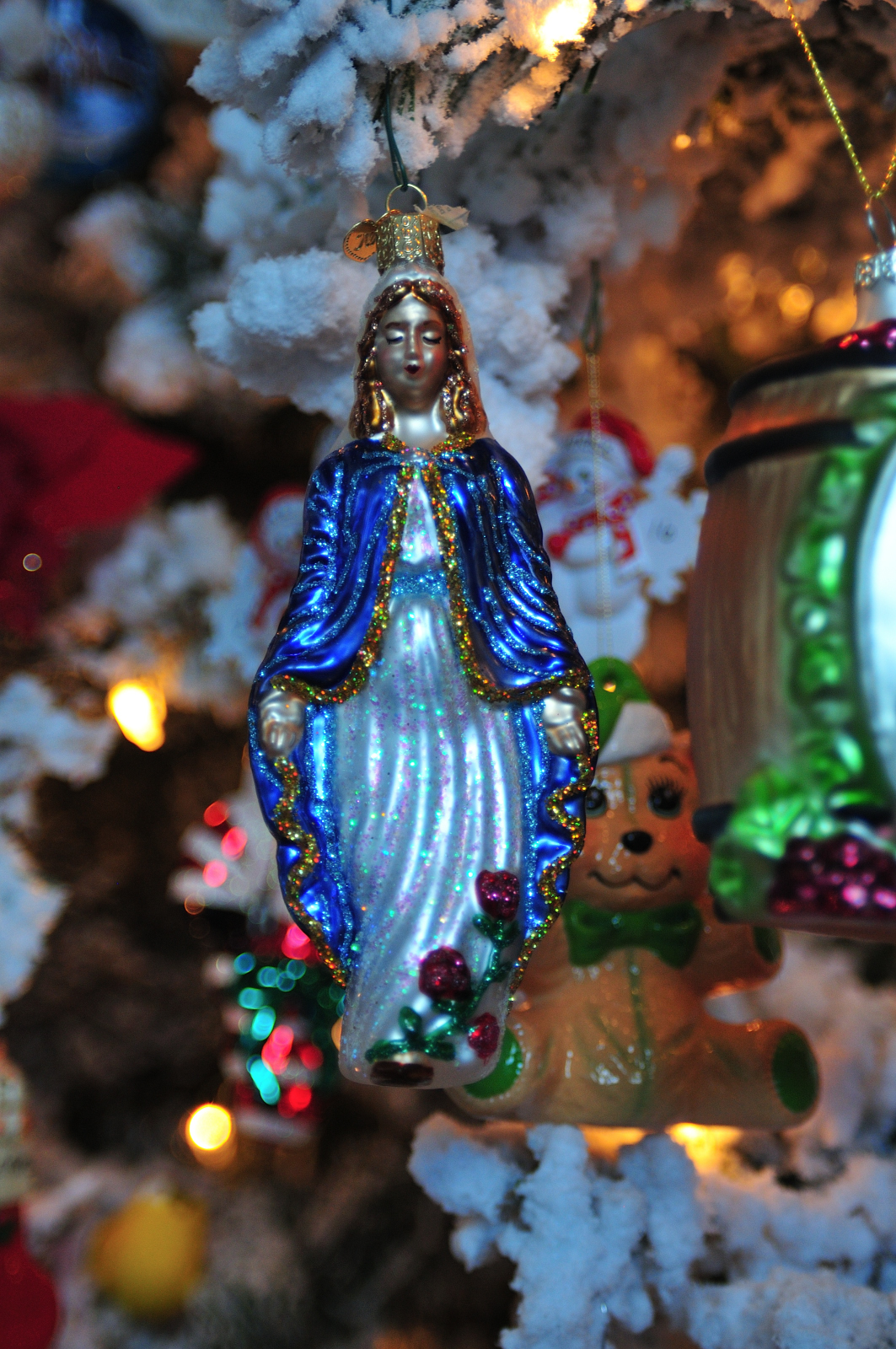 Virgin Mary on Christmas Tree