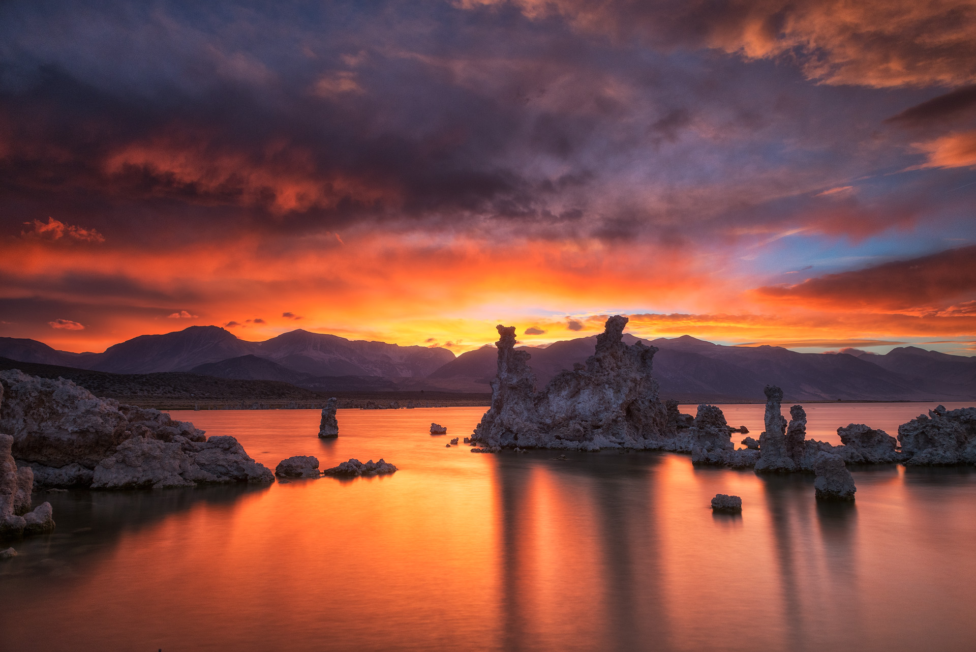 Mono Lake Sunset, manual blending