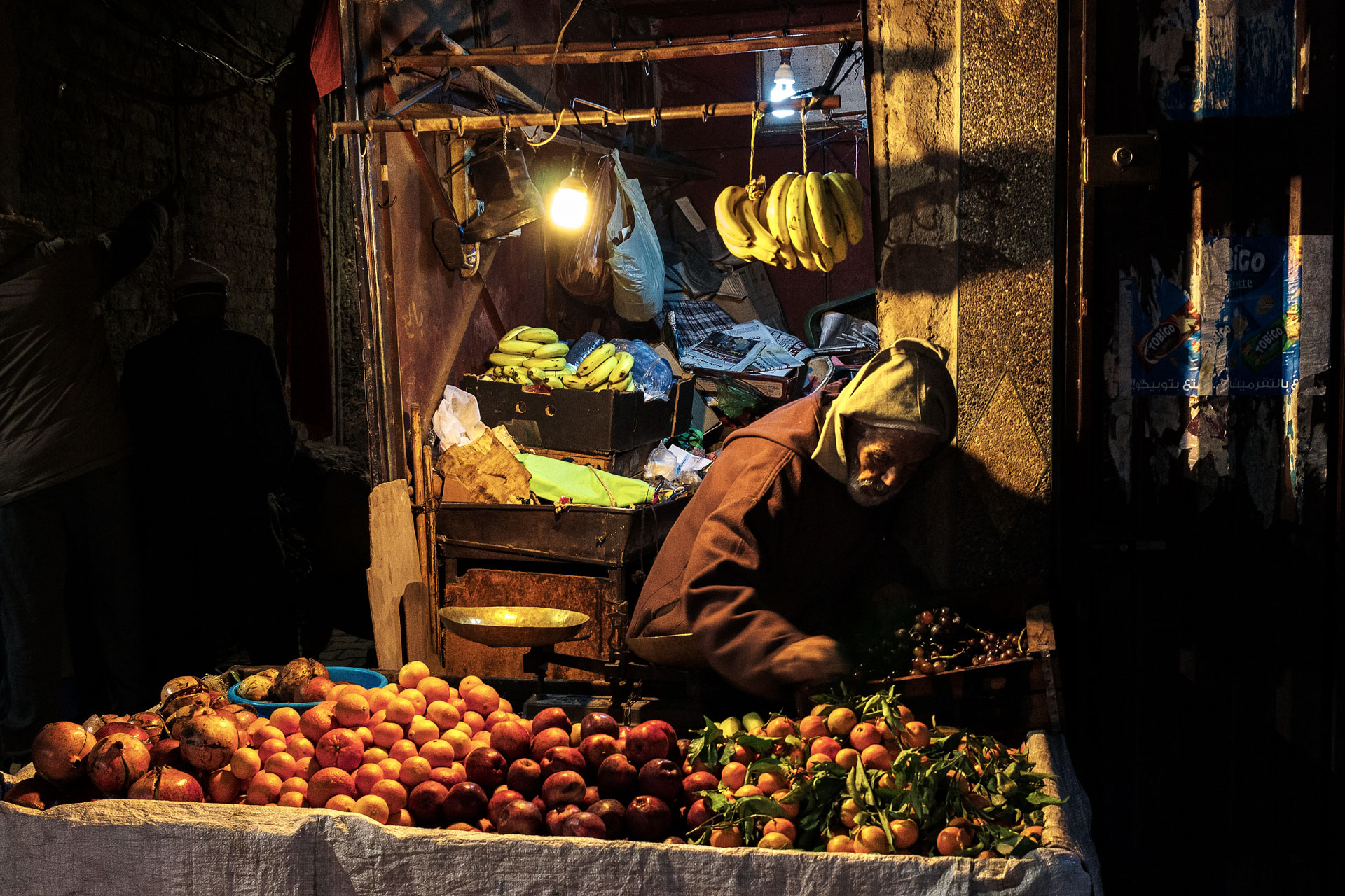 The fruit seller, like a Caravaggio